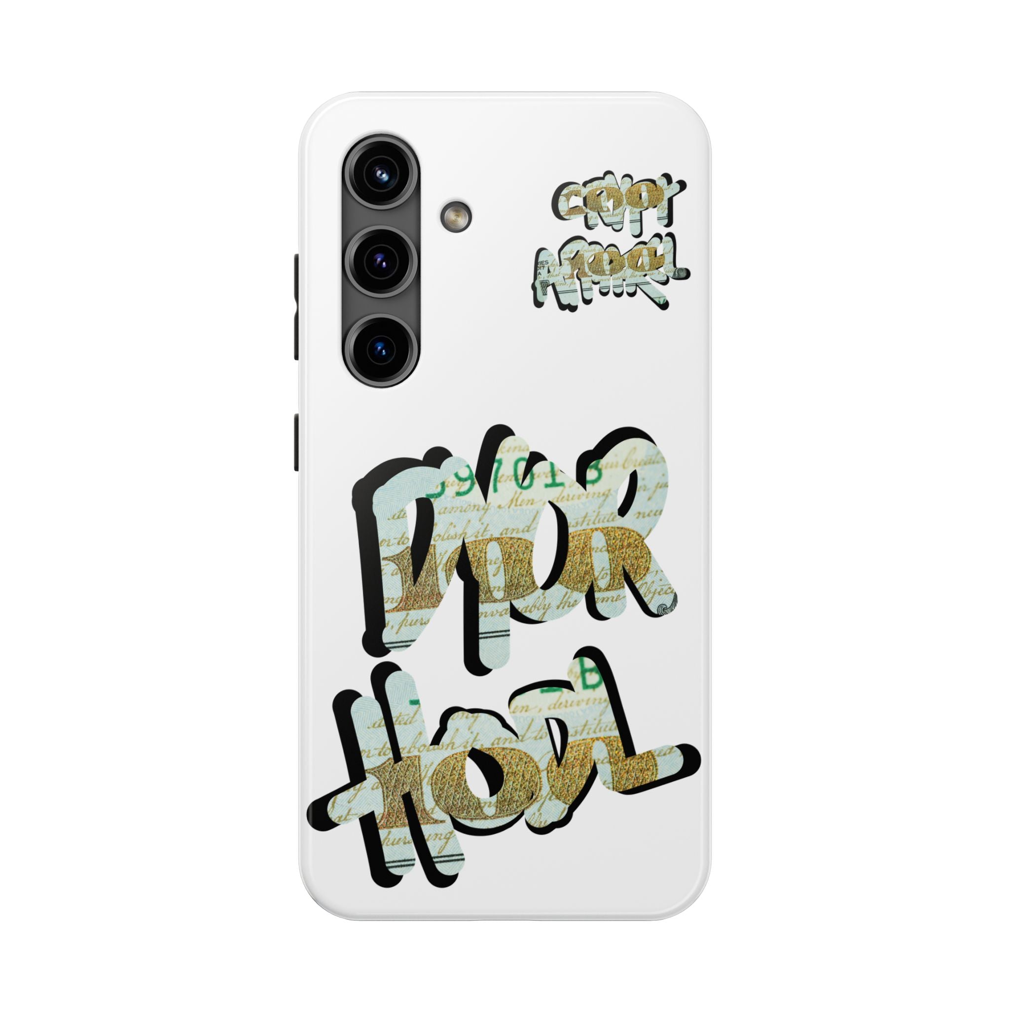 Tough Phone Case — Vintage Money Graffiti "Paper Hodl" Design