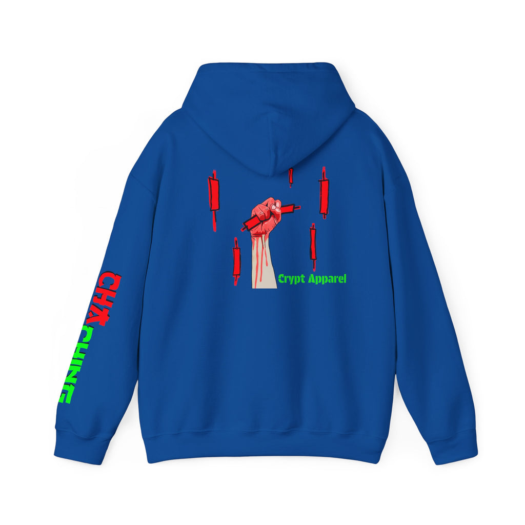Catching Daggers Crypto Hoodie — Crypt Apparel Graphic Streetwear Pullover with Candle Motif