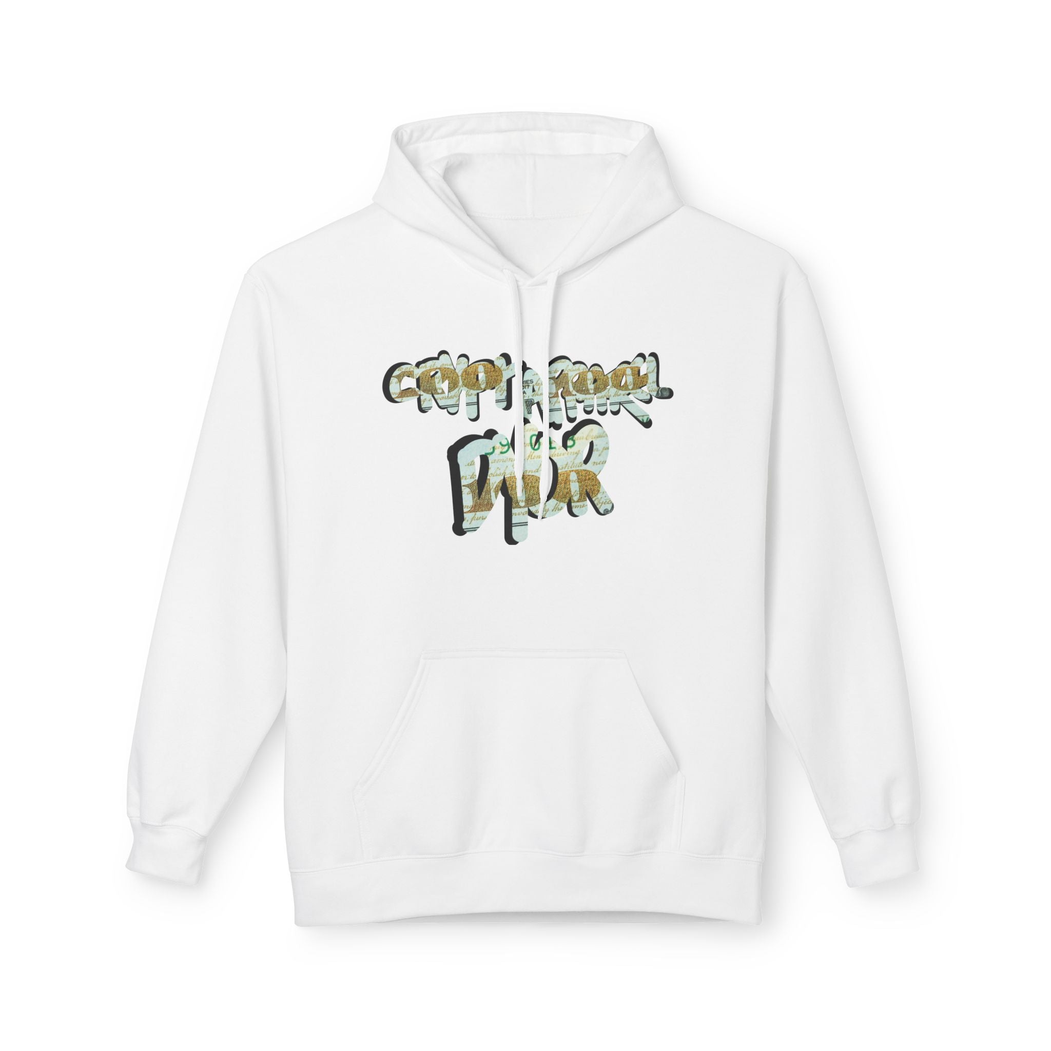 CA 100 crypto hoodie with graffiti script lettering by Crypt Apparel features HODL DYOR 