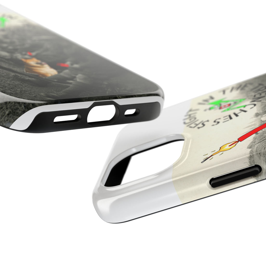 The Trenches Tough Phone Case — Crypt Apparel Trench Dog & Candle Design