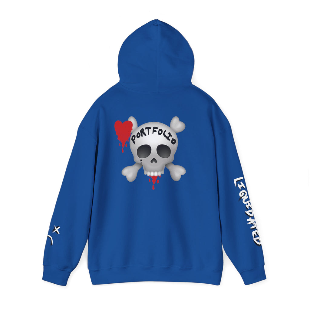 Rekt Portfolio Crypto Trading Hoodie – Crypt Apparel Skull Heart Graffiti Streetwear Pullover