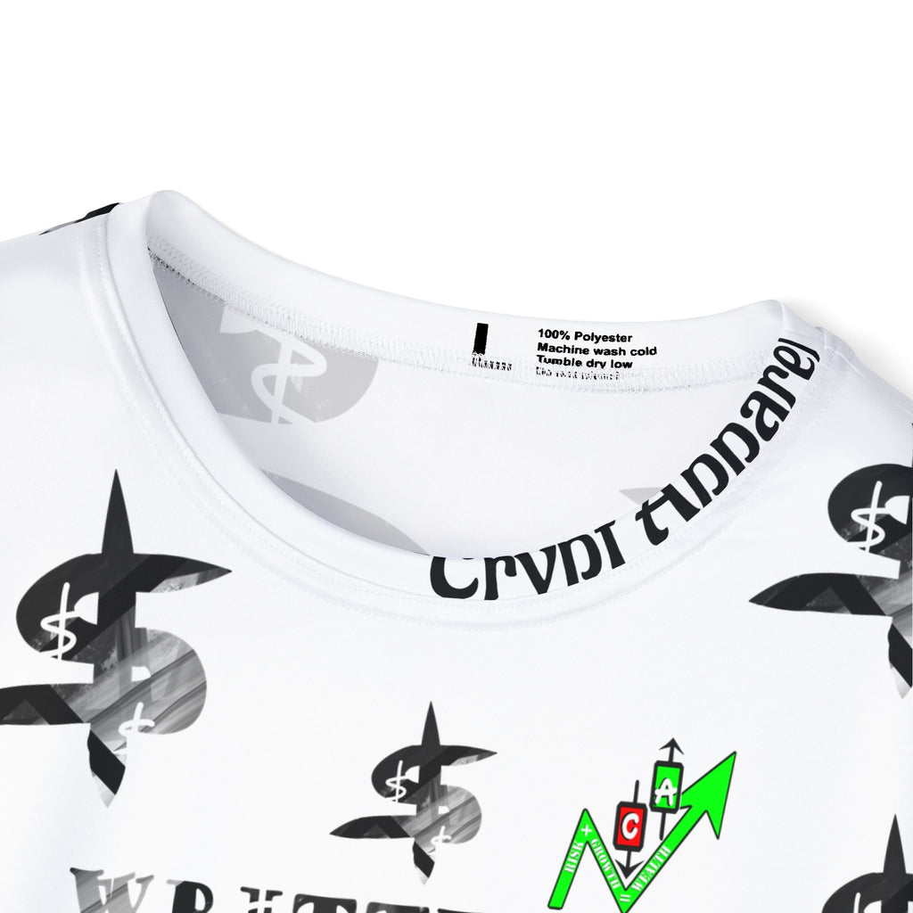 B&W Crypt Apparel T-Shirt | All Over Crypto Design Sports Jersey