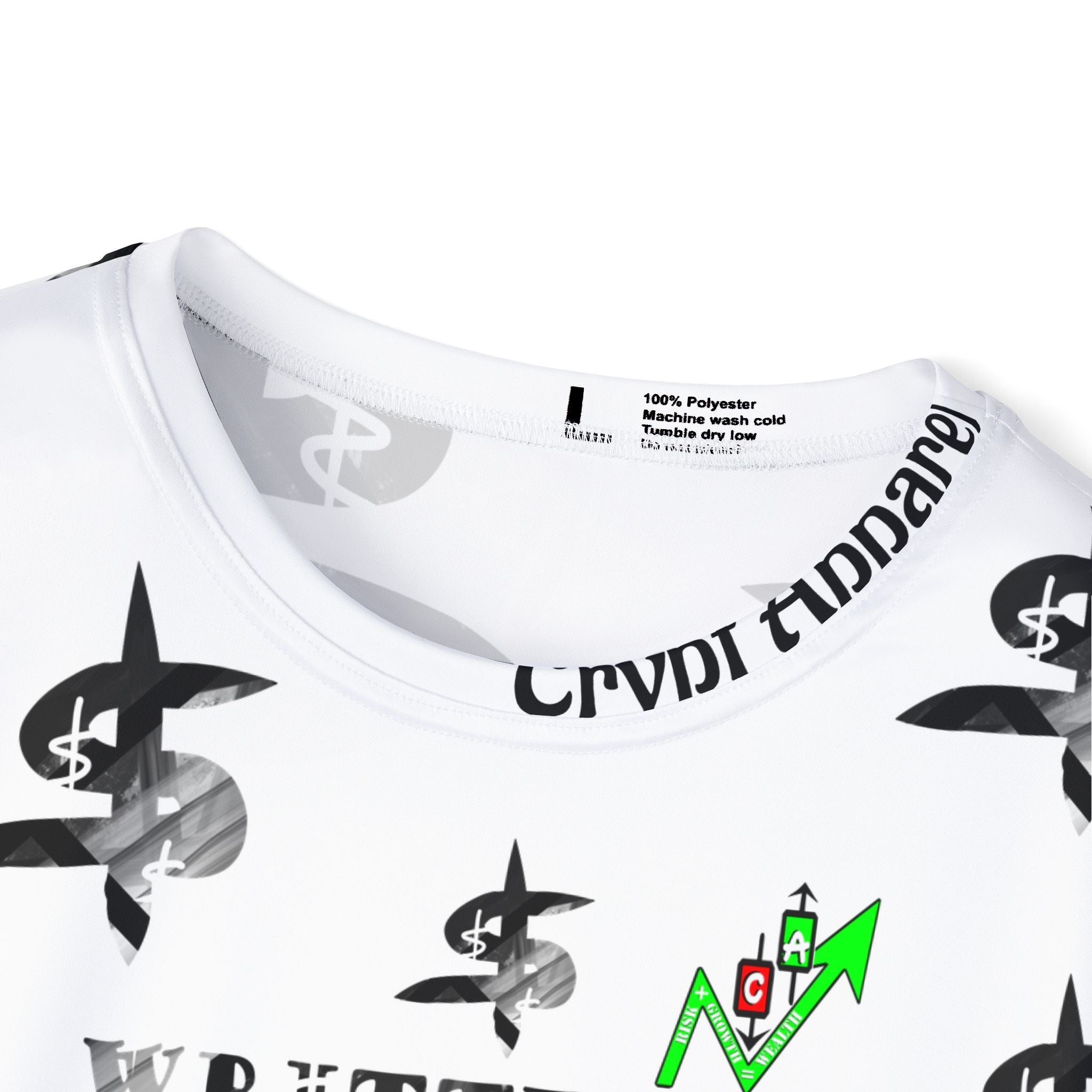 B&W Crypt Apparel T-Shirt | All Over Crypto Design Sports Jersey
