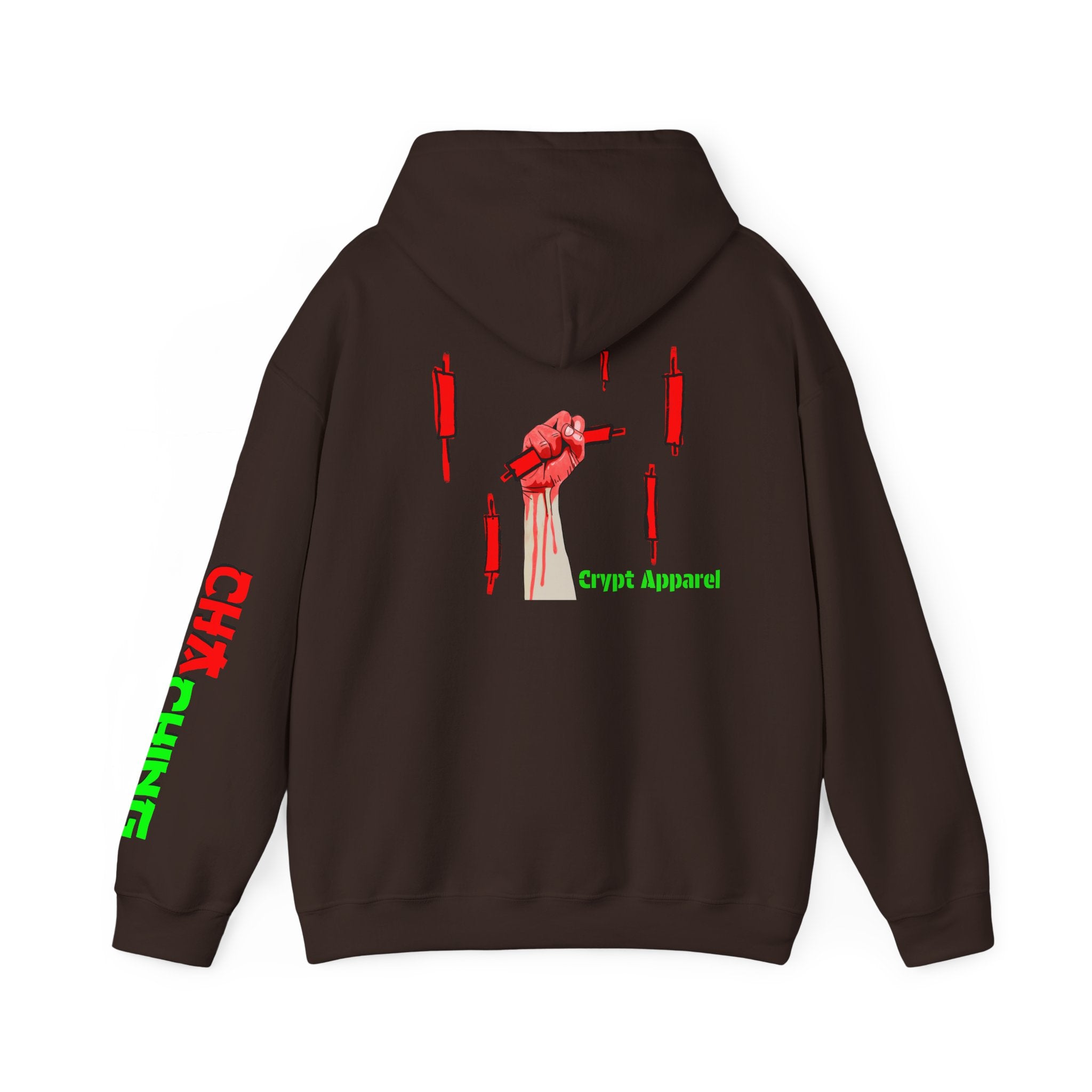 Catching Daggers Crypto Hoodie — Crypt Apparel Graphic Streetwear Pullover with Candle Motif