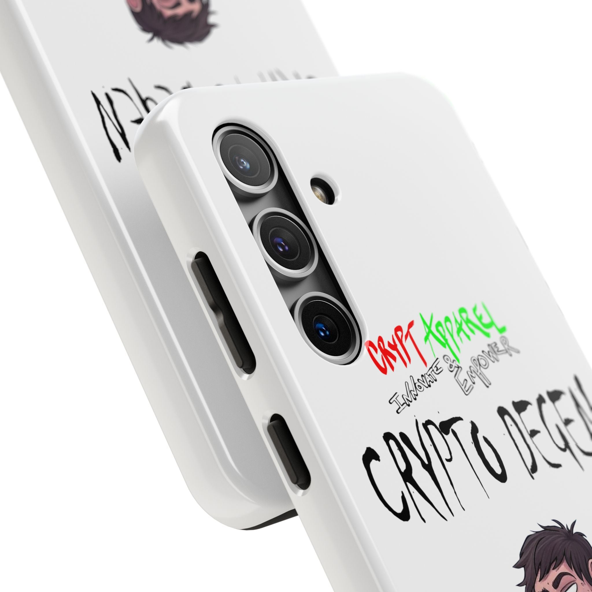 Crypto Degen Tough Phone Case — Cartoon HODL Backpack Design