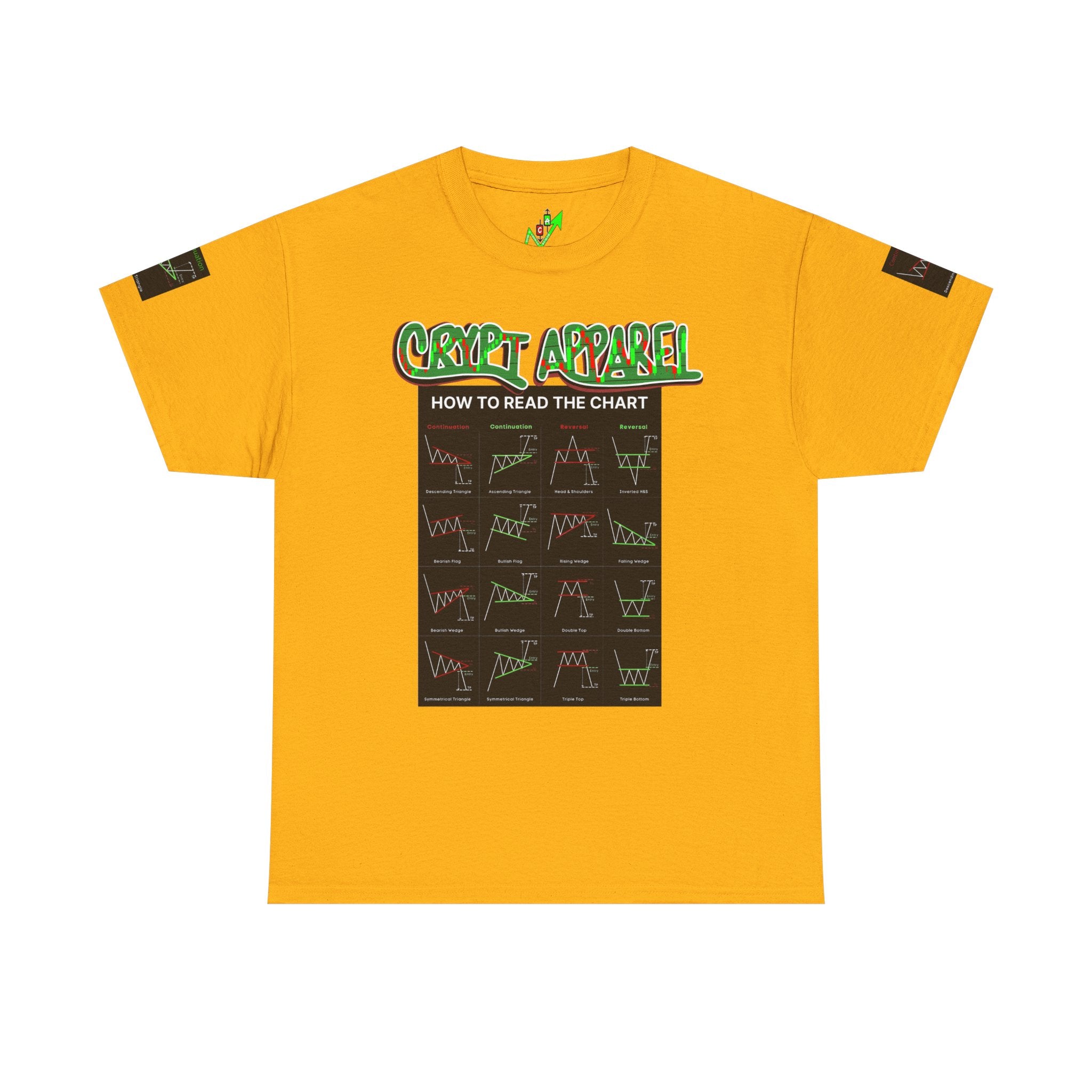 Charted Tee — "Crypt Apparel" Trading Chart Shirt