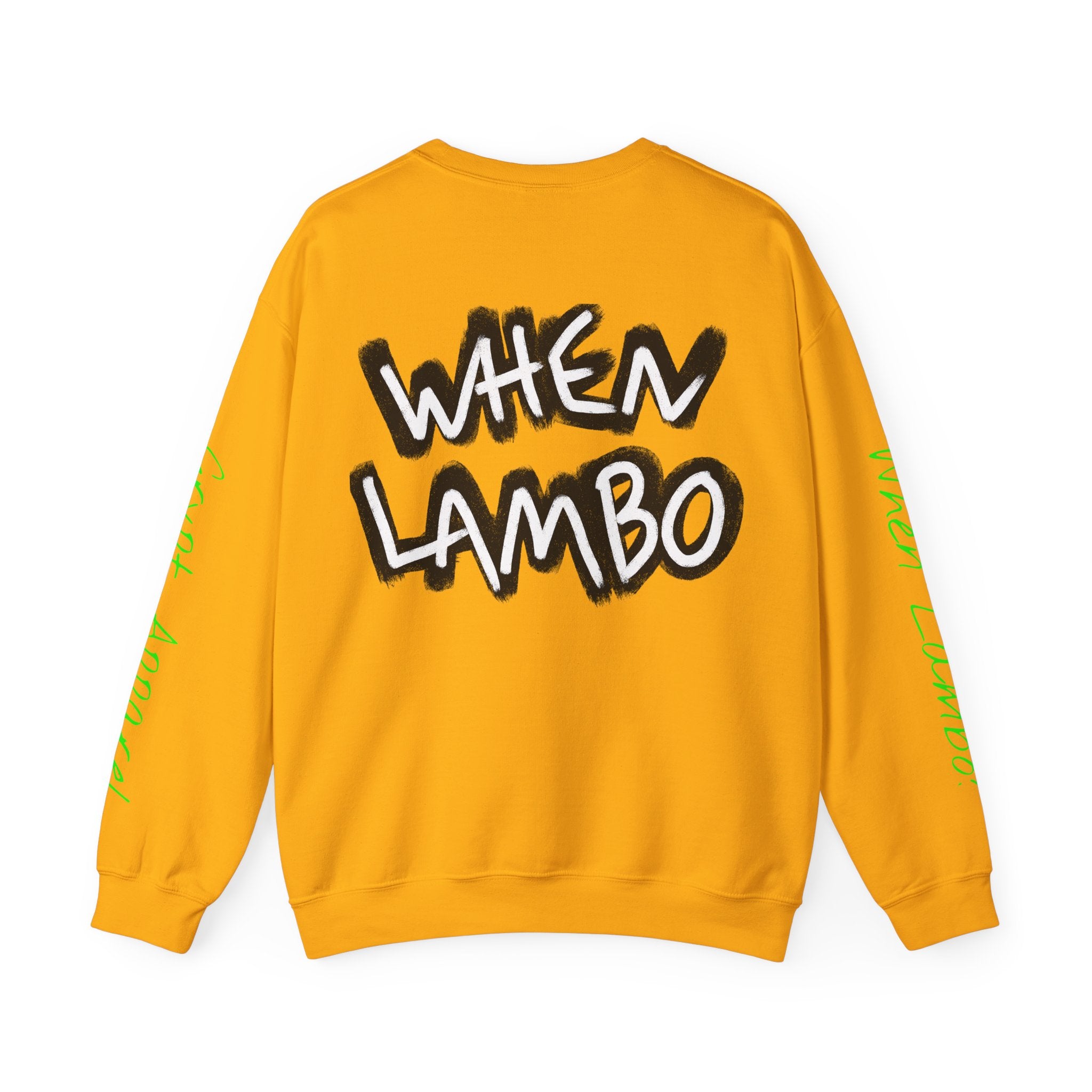 When Lambo Bitcoin inspired Graphic Crewneck Sweatshirt | Crypto Art Streetwear