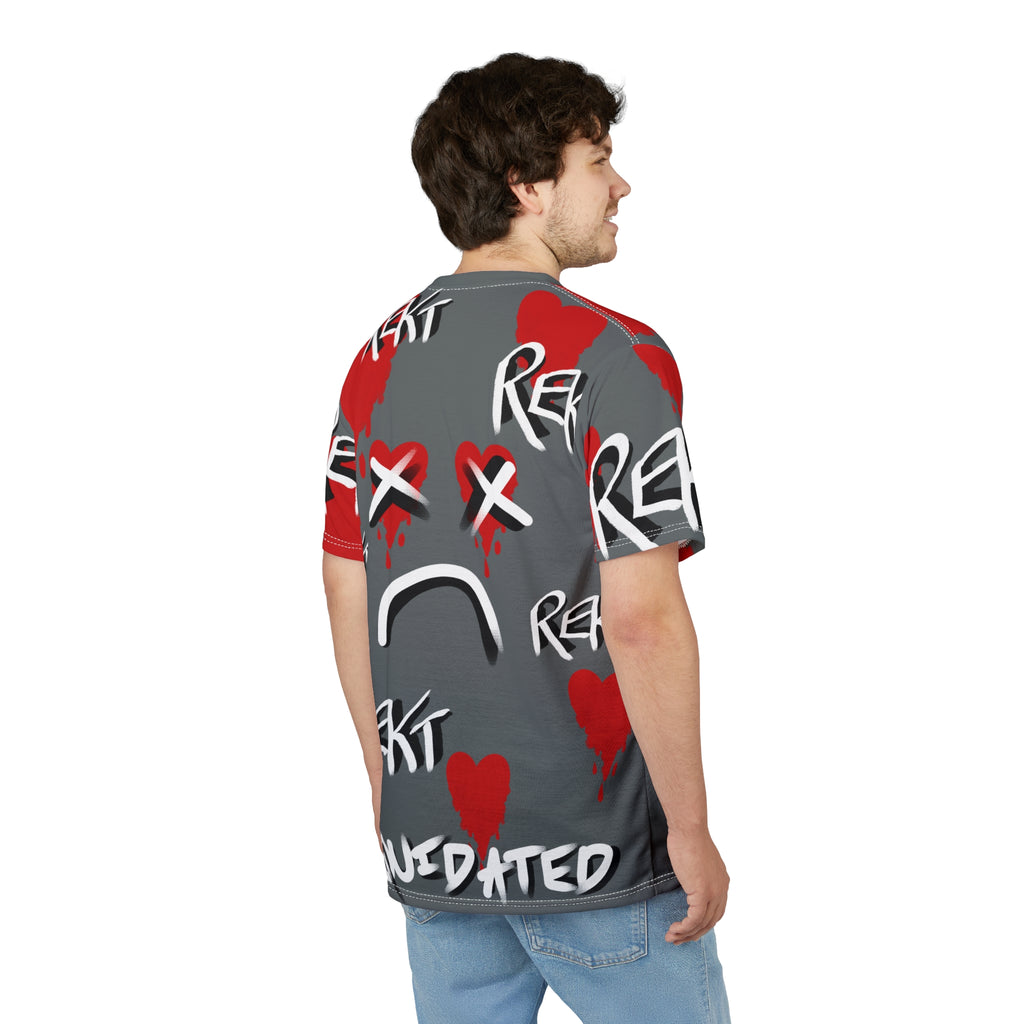 Crypto Rekt Portfolio Graphic Tee | Crypt Apparel REKT Heart All-Over Print