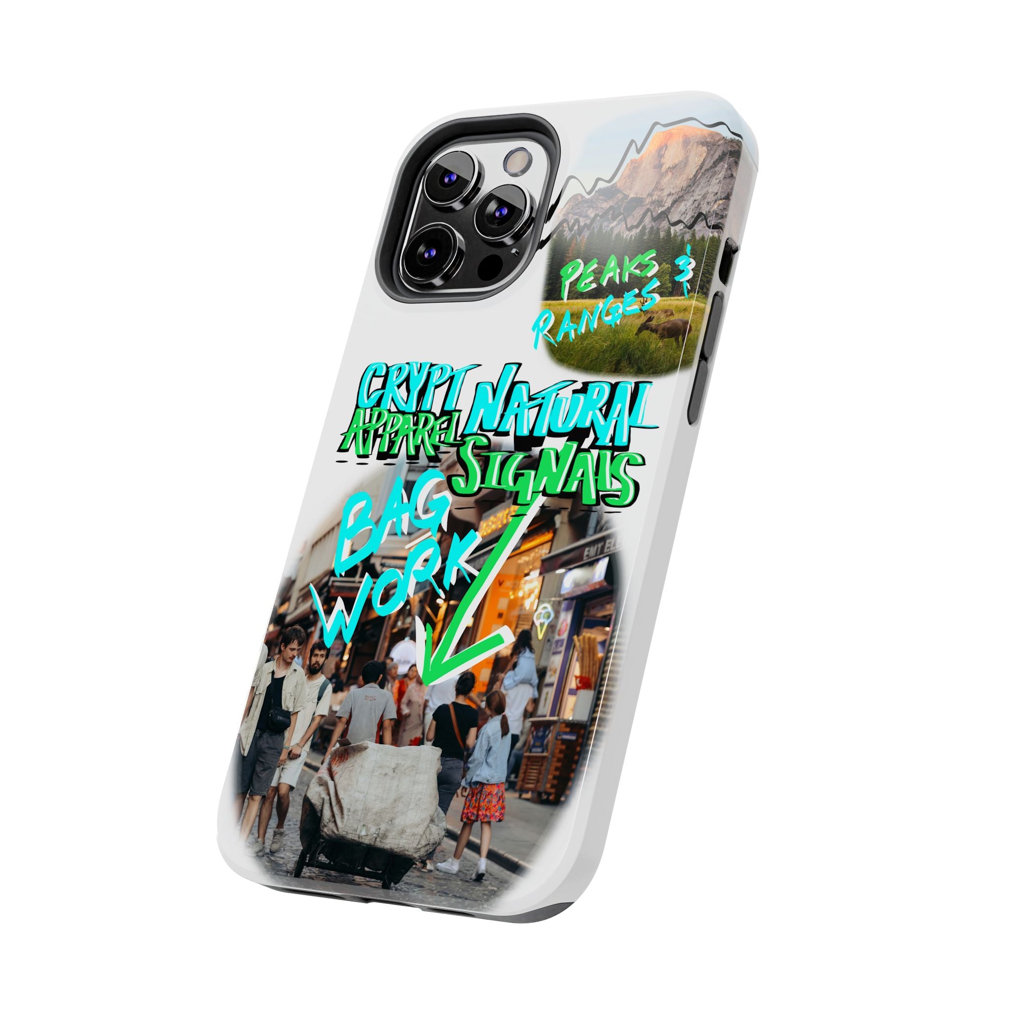 Natural Signals Tough Phone Case — Crypt Apparel Street Collage Design