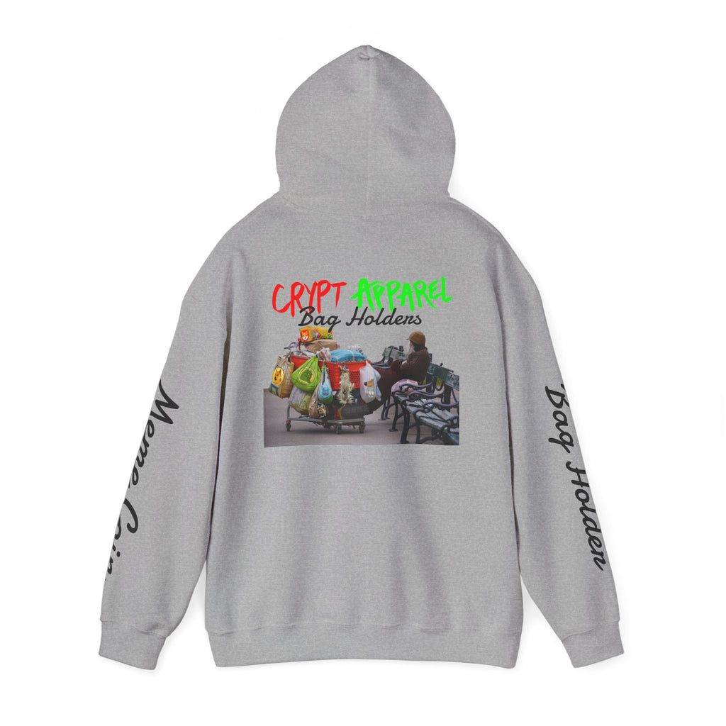 Bag Holders Meme Coin Crypto Hoodie — 'Crypt Apparel' Meme Coin Art