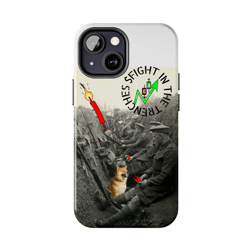 The Trenches Tough Phone Case — Crypt Apparel Trench Dog & Candle Design