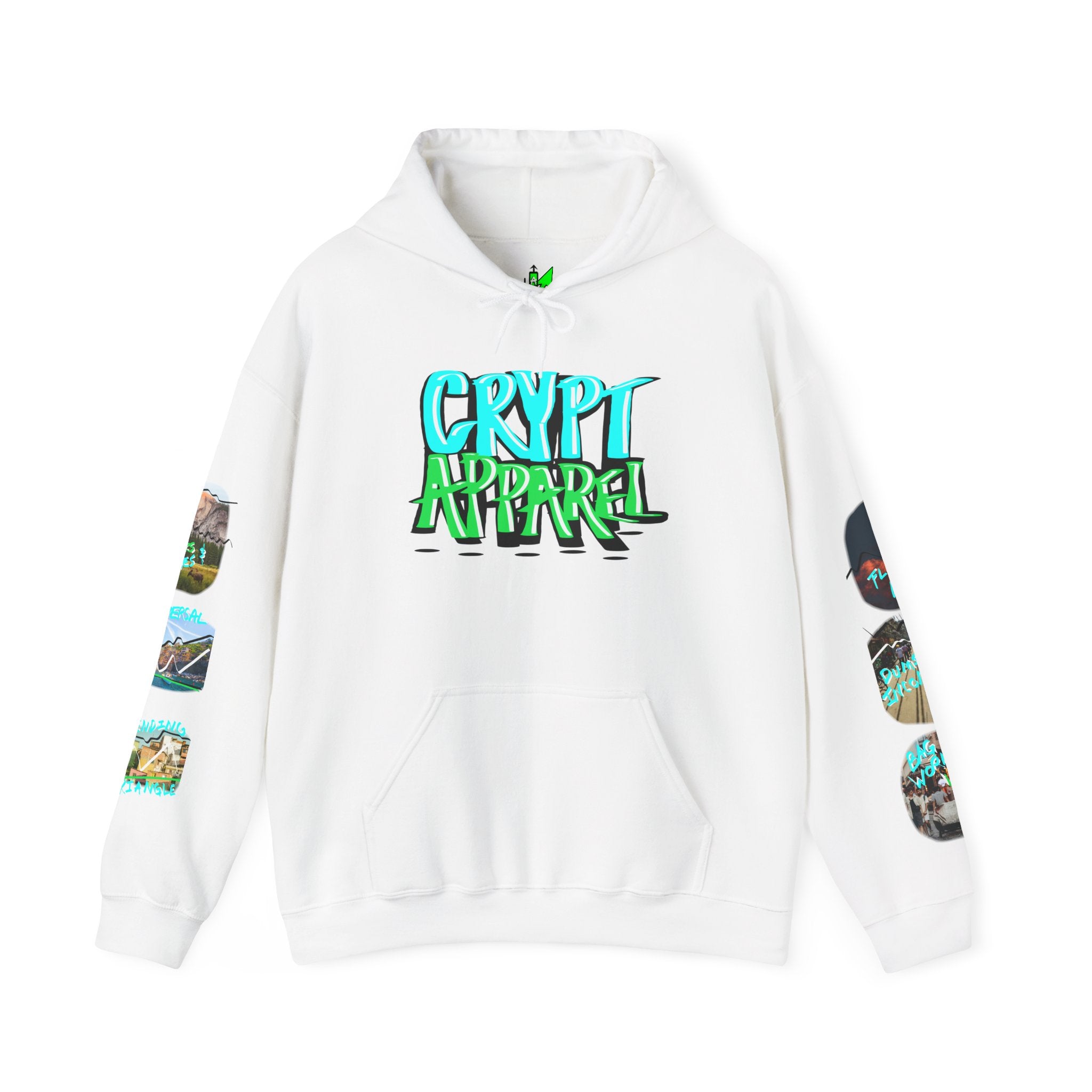 Natural Signals Crypto Trading Hoodie — 'Crypt Apparel' Graffiti Logo & 'Natural Signals'