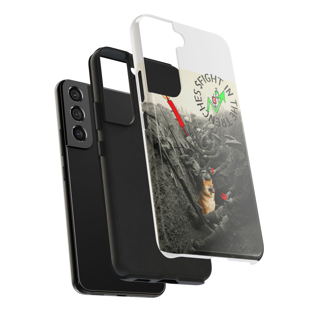 The Trenches Tough Phone Case — Crypt Apparel Trench Dog & Candle Design