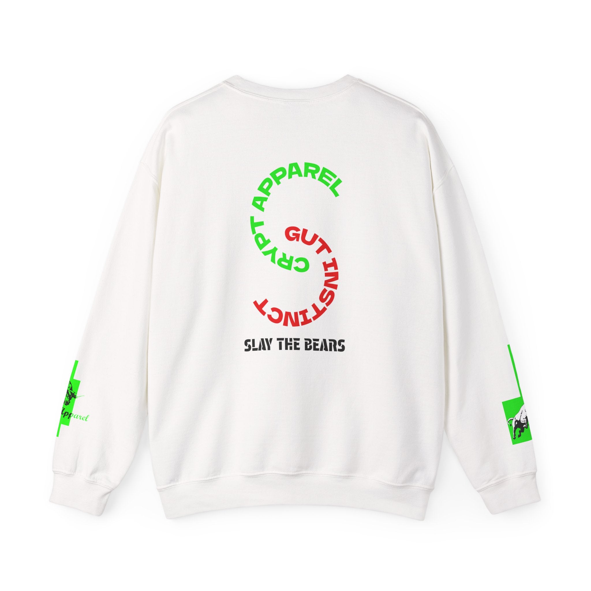 Gut Instinct Bulls Vs Bears Crewneck Sweatshirt — Crypt Apparel 'Slay The Bears' Graphic Pullover