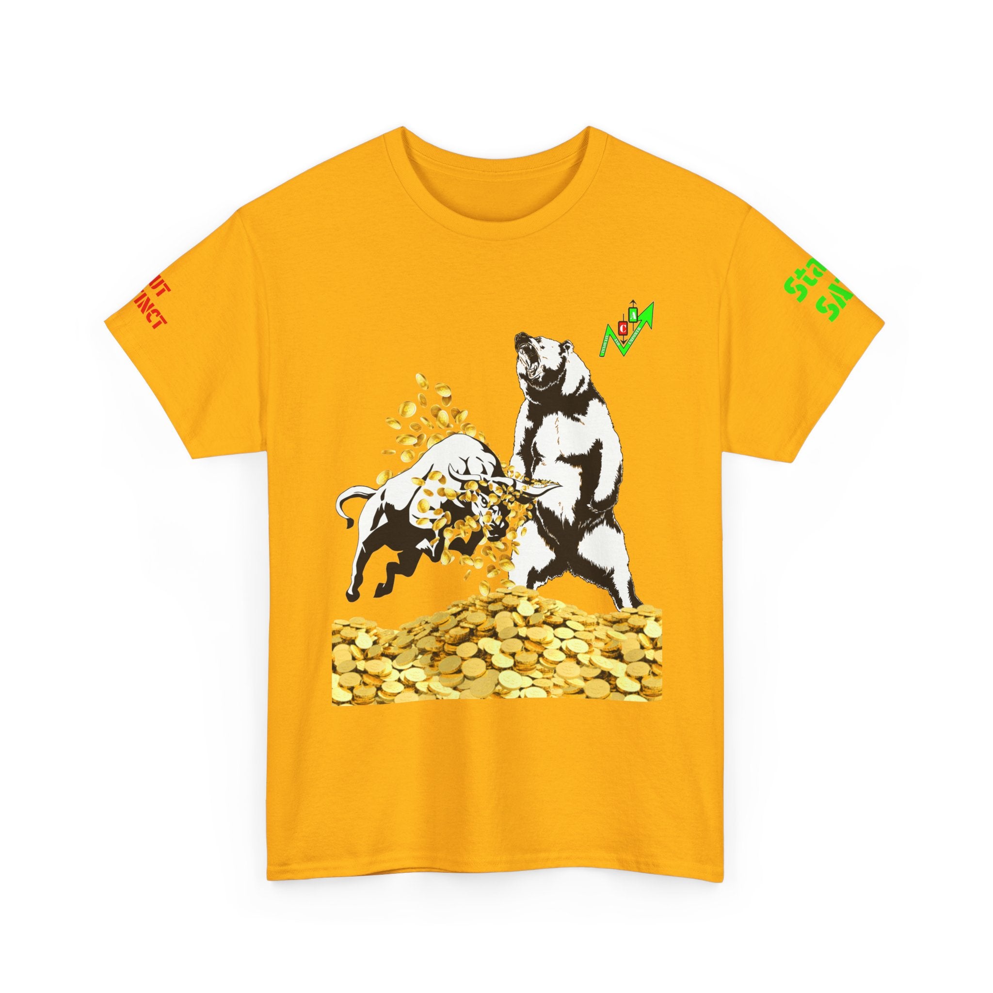 Gut Instinct Bear vs Bull Stock Market T‑Shirt — Crypt Apparel "Slay The Bears" Graphic Tee