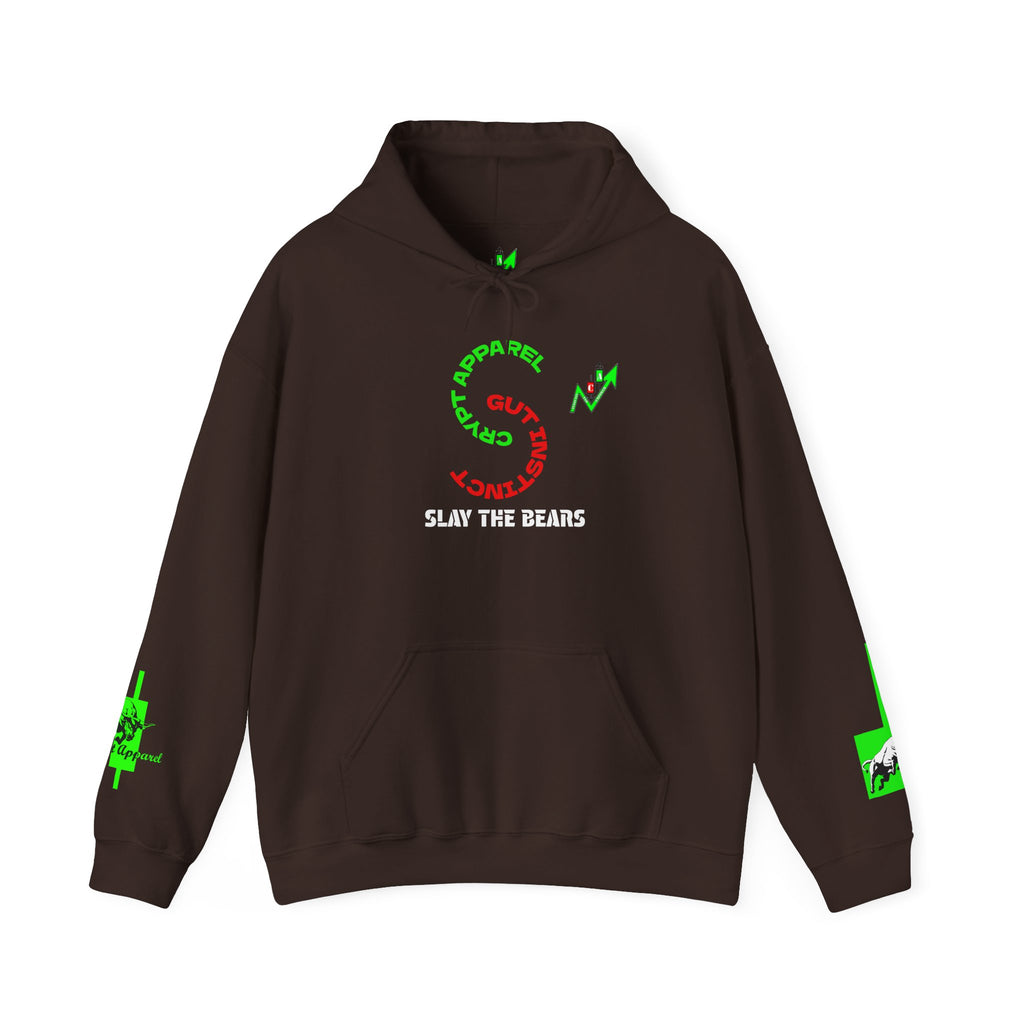 Gut Instinct Bull vs Bear Crypto Hoodie - Slay The Bears Streetwear Pullover