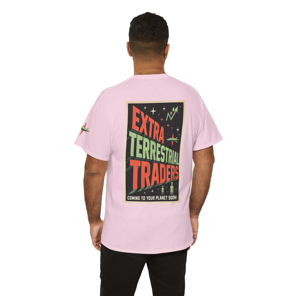 Extra Terrestrial Traders Crypto Graphic Tee — Retro Alien Poster Shirt