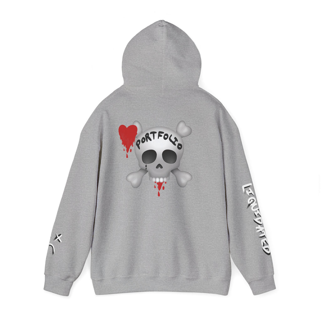 Rekt Portfolio Crypto Trading Hoodie – Crypt Apparel Skull Heart Graffiti Streetwear Pullover