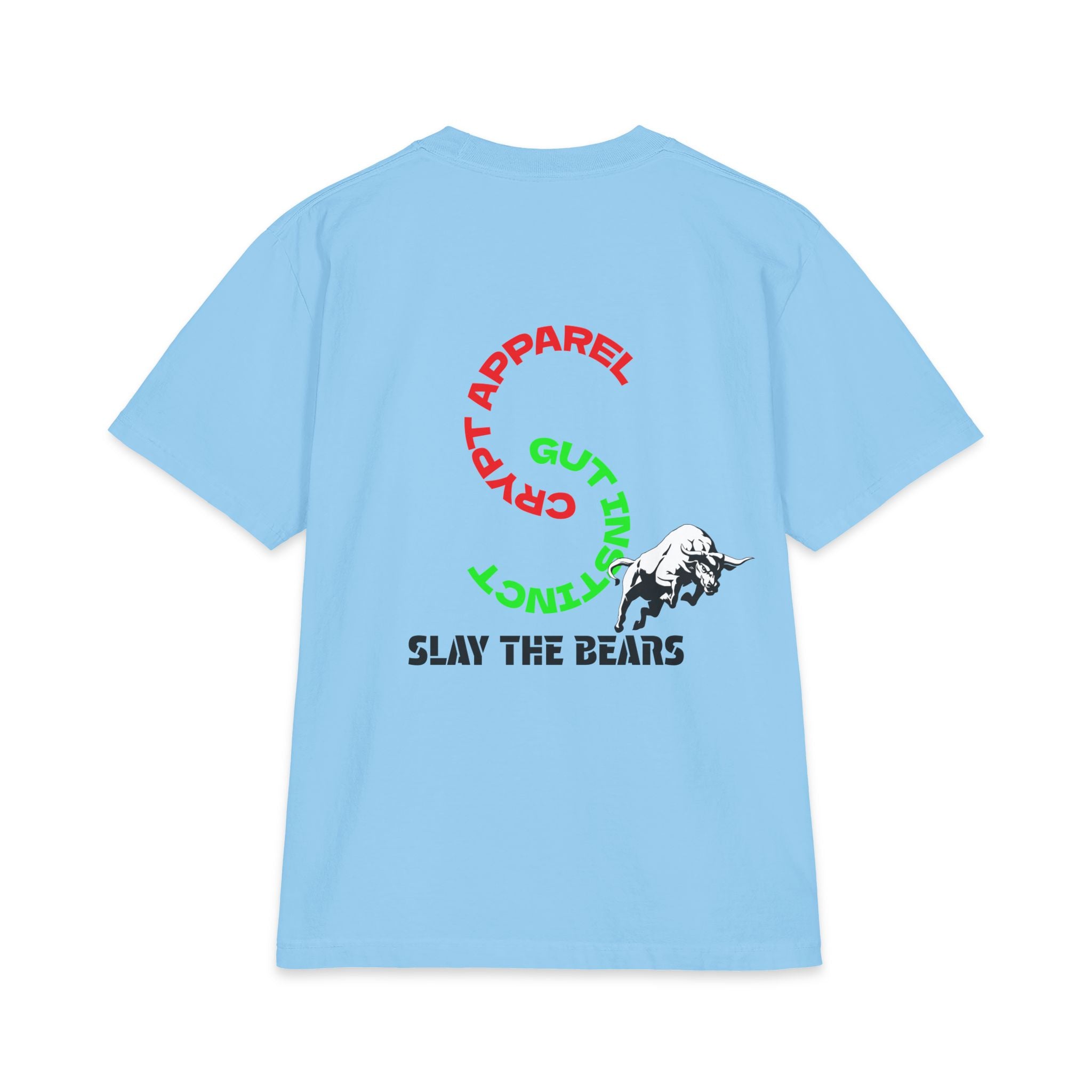 Gut Instinct Bull vs Bear Graphic Tee – Crypt Apparel "Slay the Bears" Stock Market Shirt