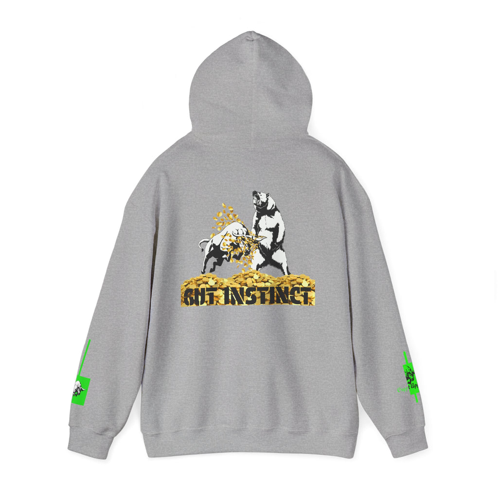 Gut Instinct Bulls vs Bears Hoodie — Crypt Apparel “Slay the Bears” Crypto Graphic Hoodie