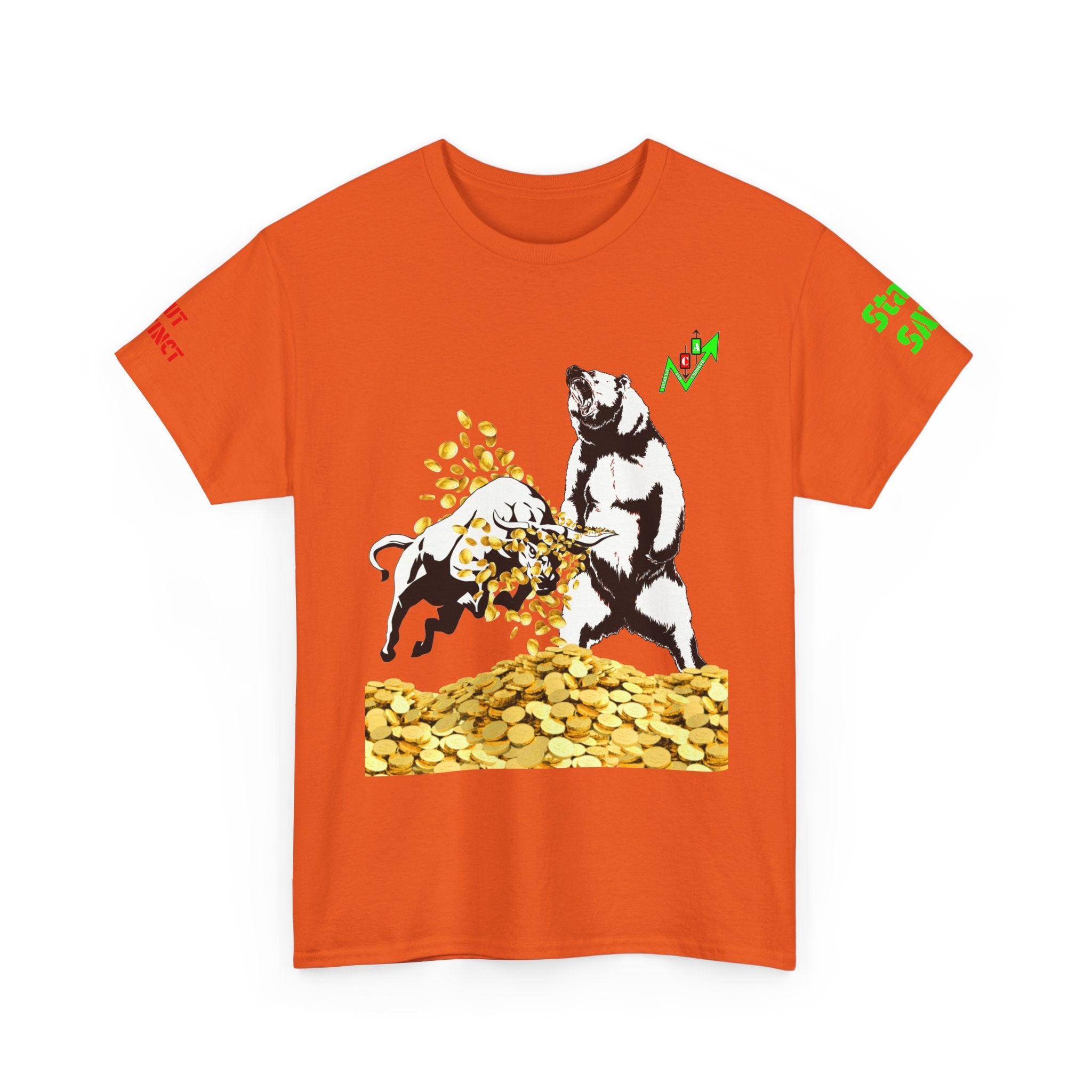 Gut Instinct Bear vs Bull Stock Market T‑Shirt — Crypt Apparel "Slay The Bears" Graphic Tee