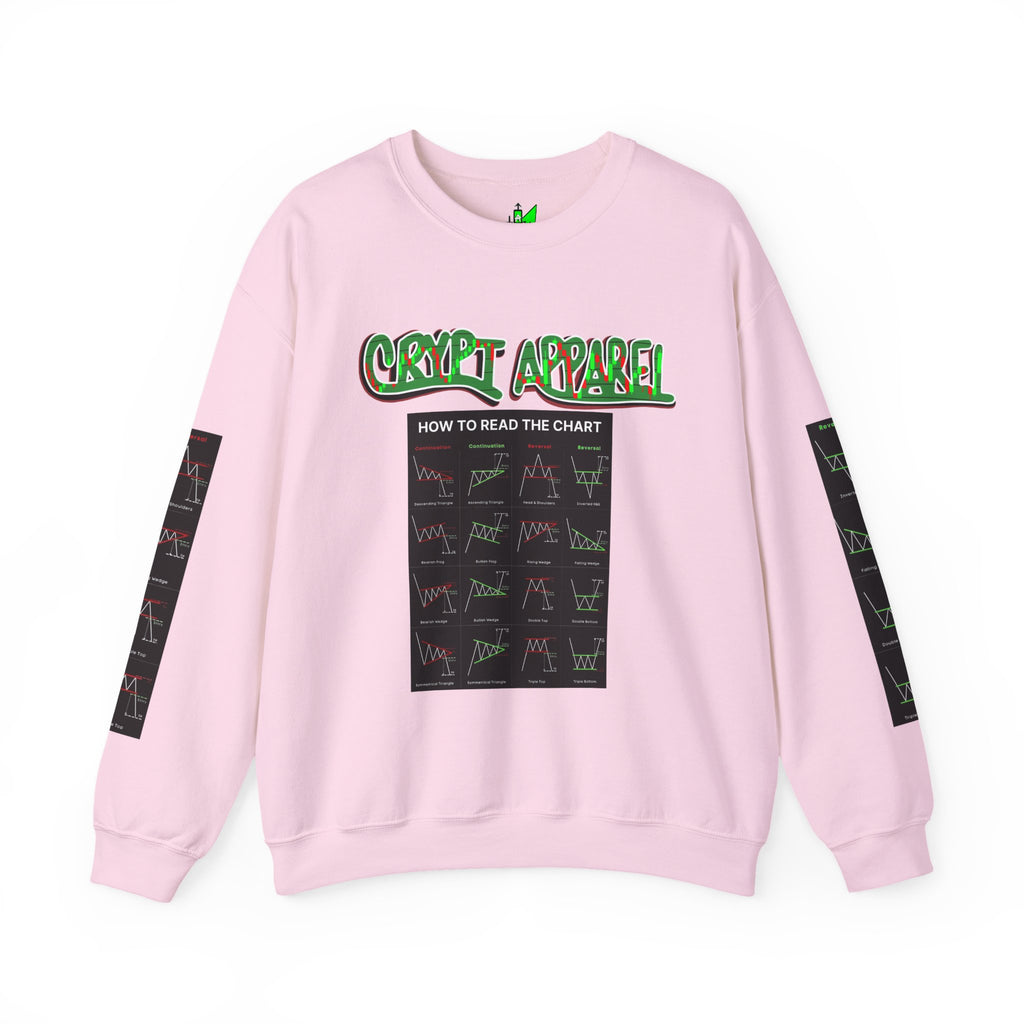Charted Crewneck Sweatshirt — “Crypt Apparel” Graphic