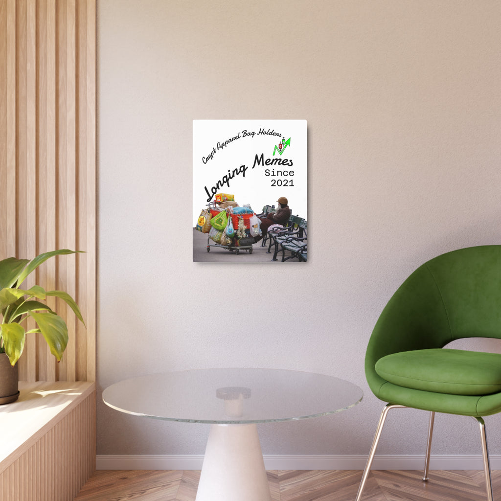 Bag Holders Metal Art Sign — "Crypt Apparel" Humorous Street Scene Decor