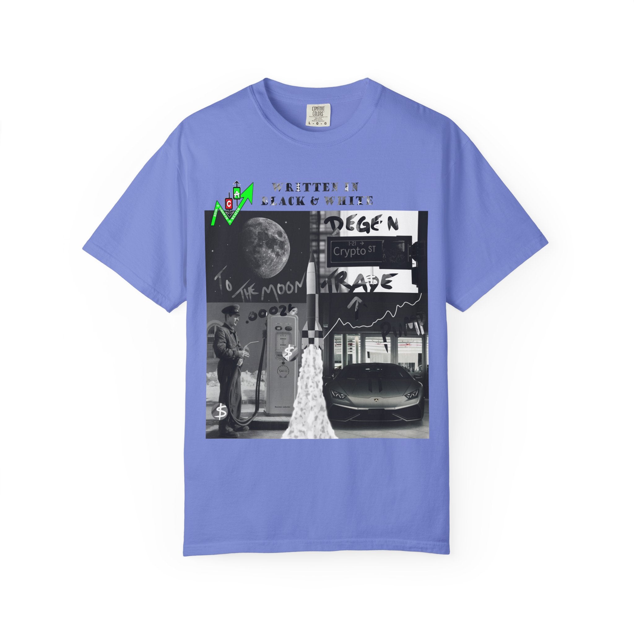 Crypt Apparel Black & White collage T-shirt | Crypto graphic tee