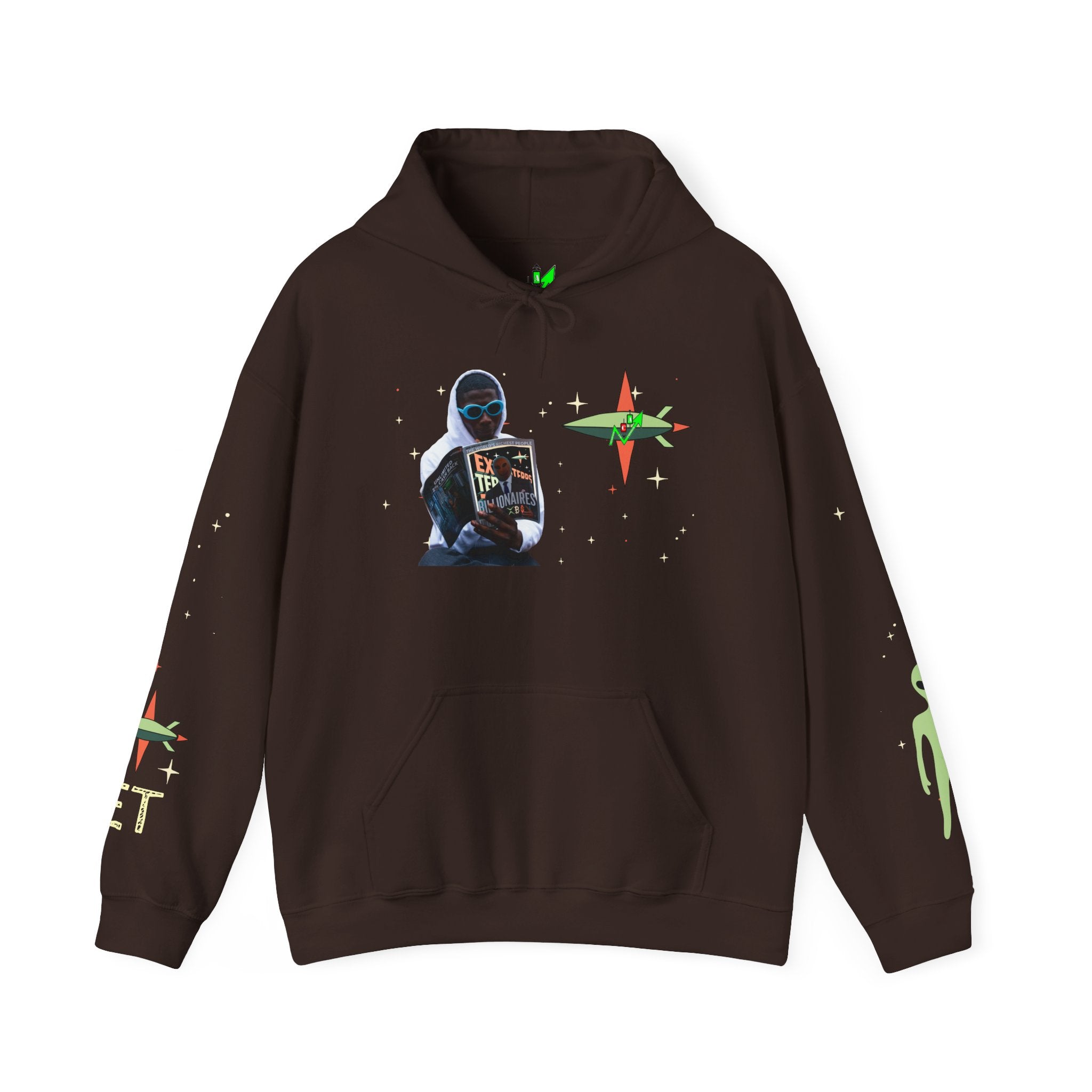 Extra Terrestrial Trader Crypto Hoodie — Crypt Apparel Graphic Sweatshirt