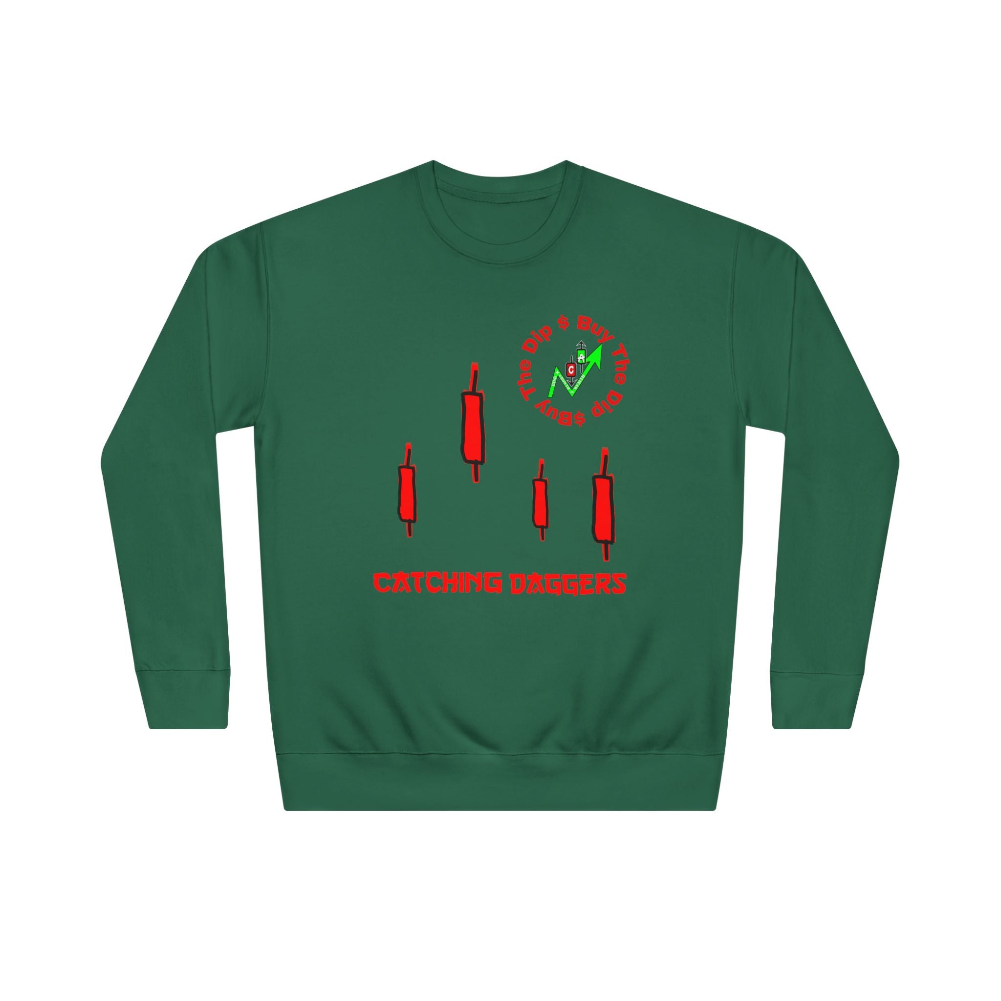 Catching Daggers Crewneck Sweatshirt — Crypt Apparel Cha-Ching Design