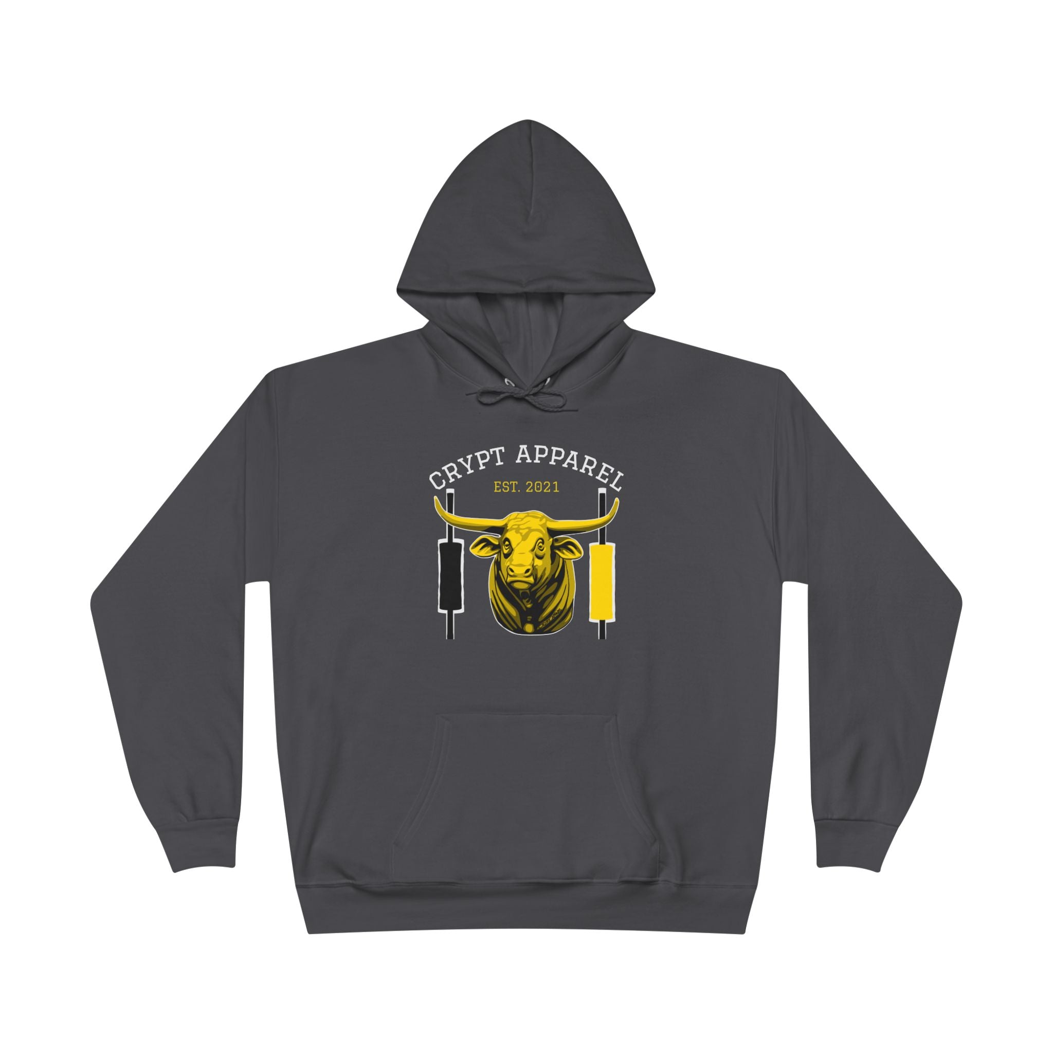 Golden Cross Bull Market Hoodie — 'Crypt Apparel' Crypto Trading Graphic Pullover