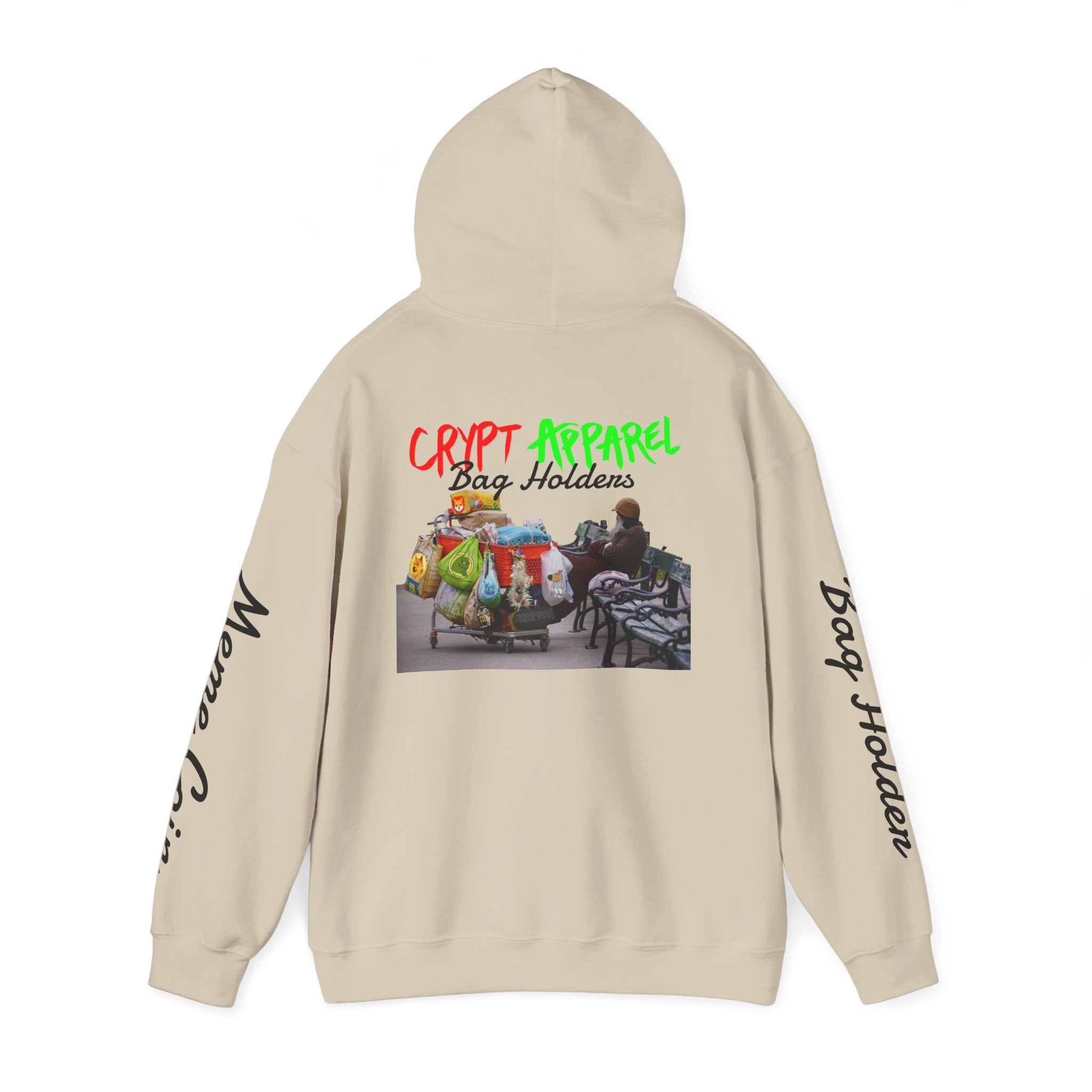 Bag Holders Meme Coin Crypto Hoodie — 'Crypt Apparel' Meme Coin Art