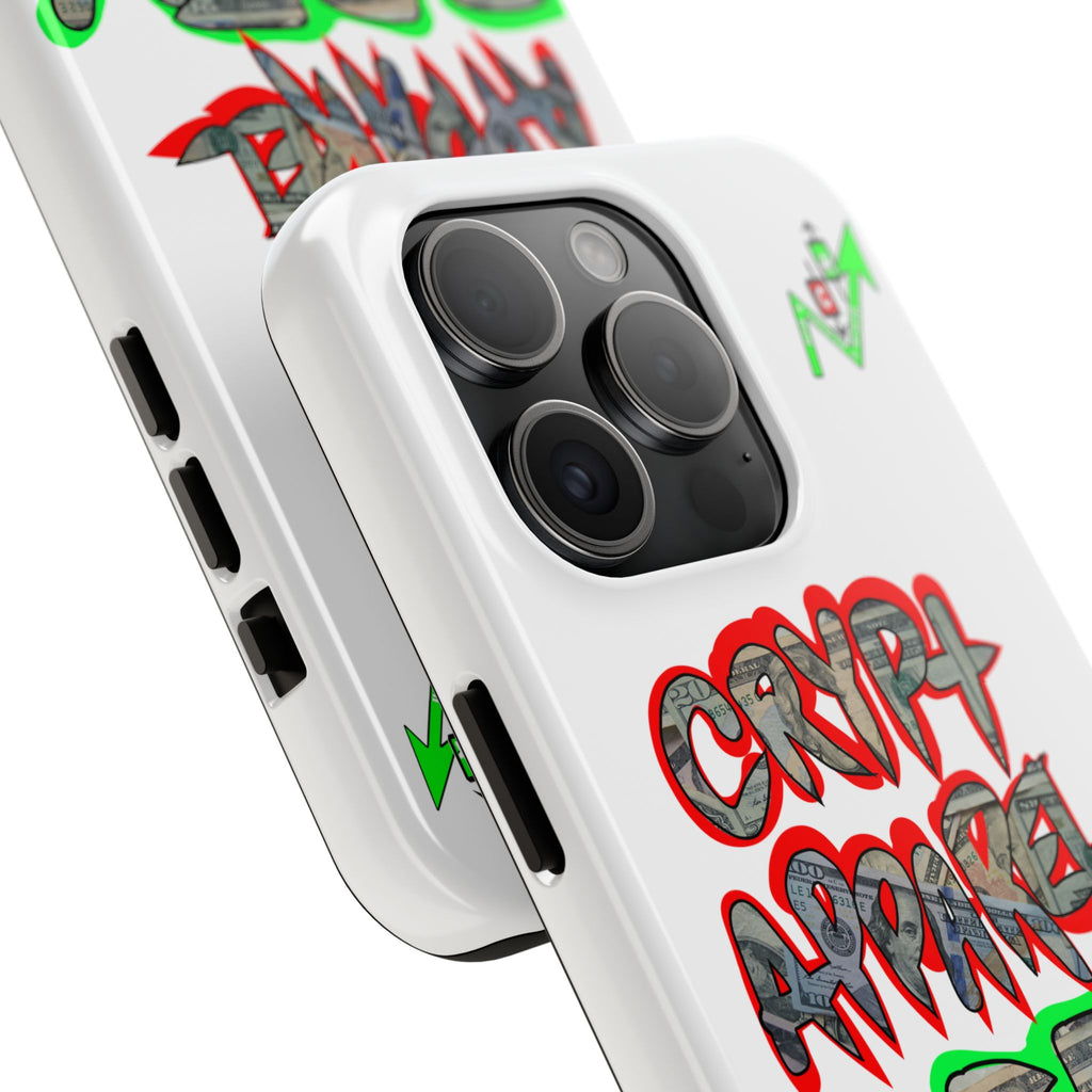 DEFY with DEFI Tough Phone Case — "Crypt Apparel: "Money" Graffiti Crypto Design