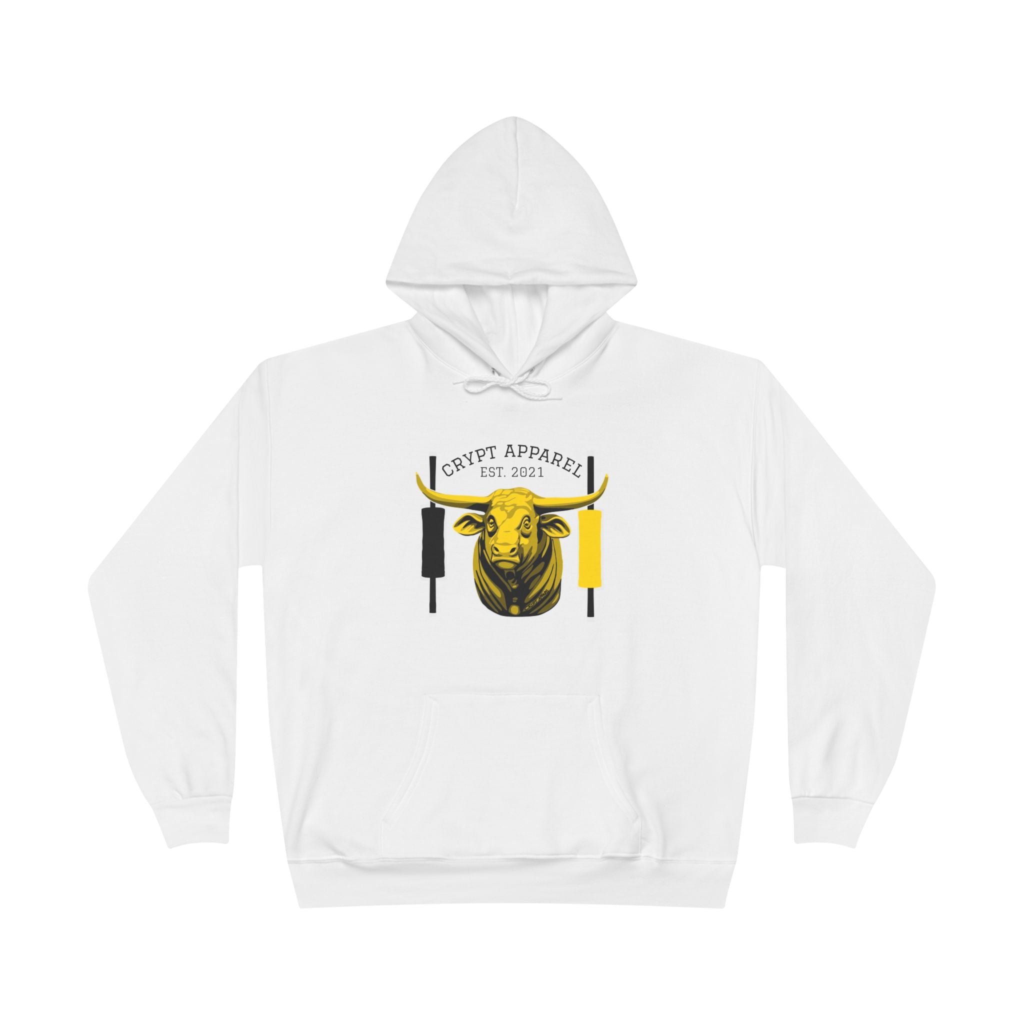 Golden Cross Bull Market Hoodie — 'Crypt Apparel' Crypto Trading Graphic Pullover