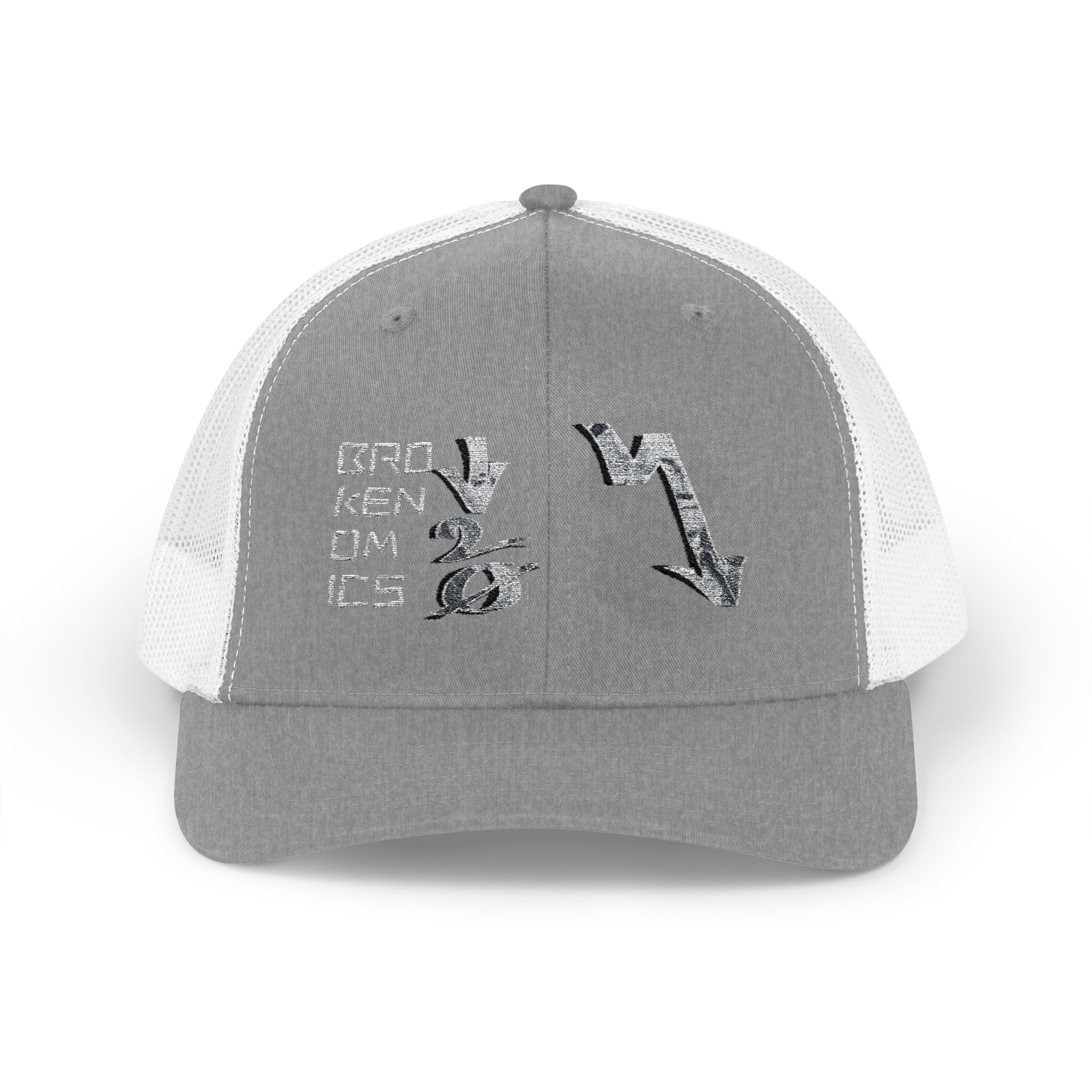 Brokenomics Crypto Trucker Cap - Crypt Apparel Distressed Arrow Graphic Snapback