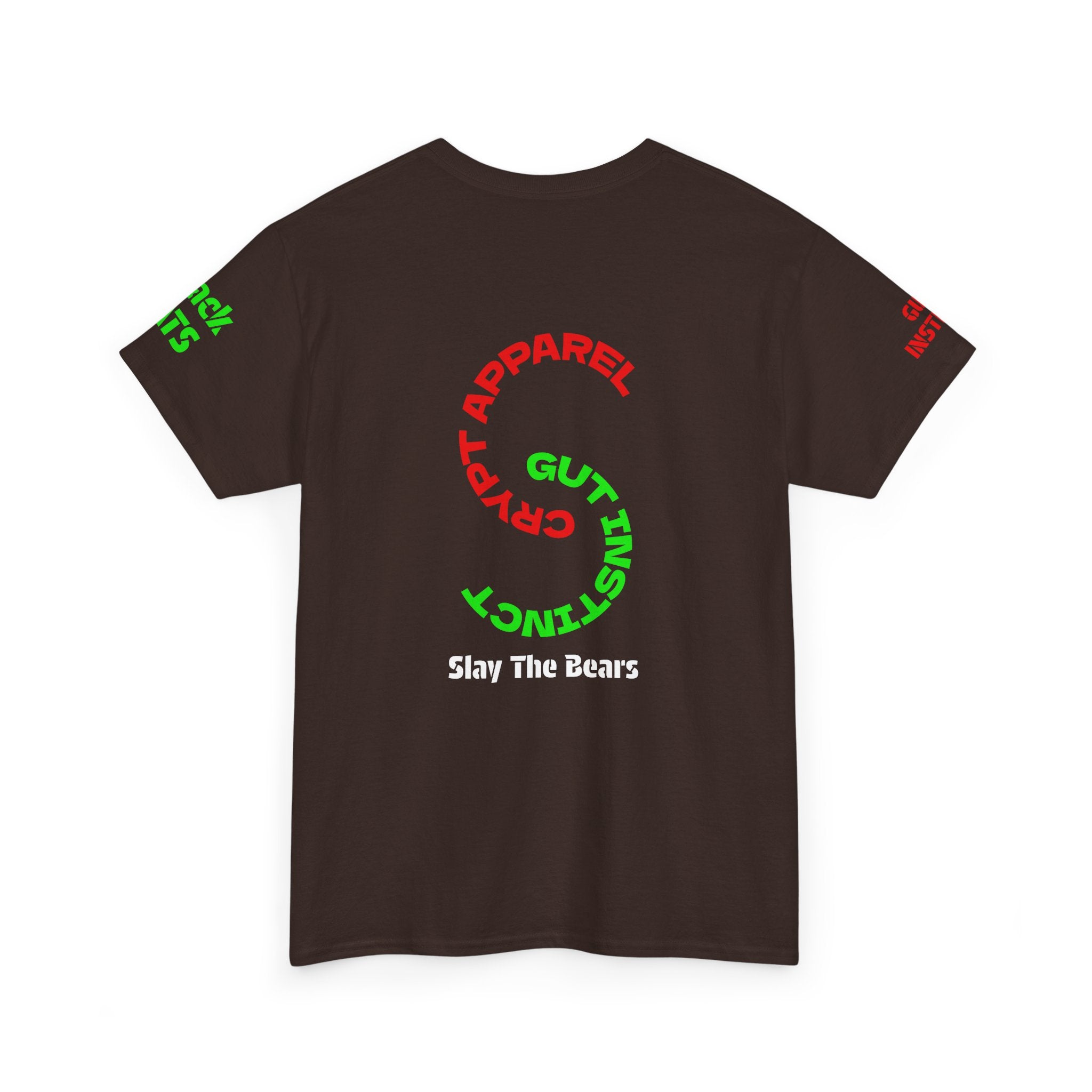 Gut Instinct Bear vs Bull Stock Market T‑Shirt — Crypt Apparel "Slay The Bears" Graphic Tee