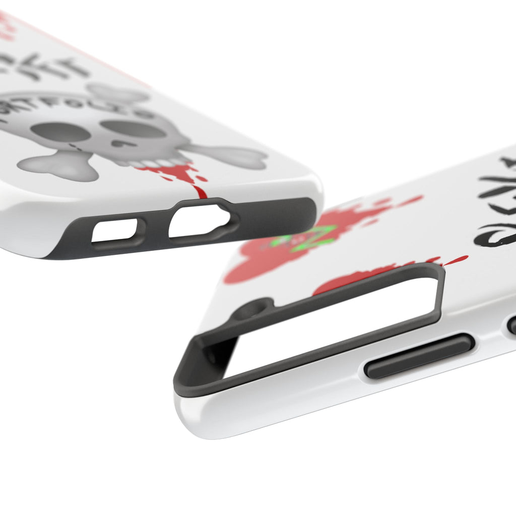 Rekt Portfolio Tough Phone Case — Skull & Dripping Heart Protective Cover