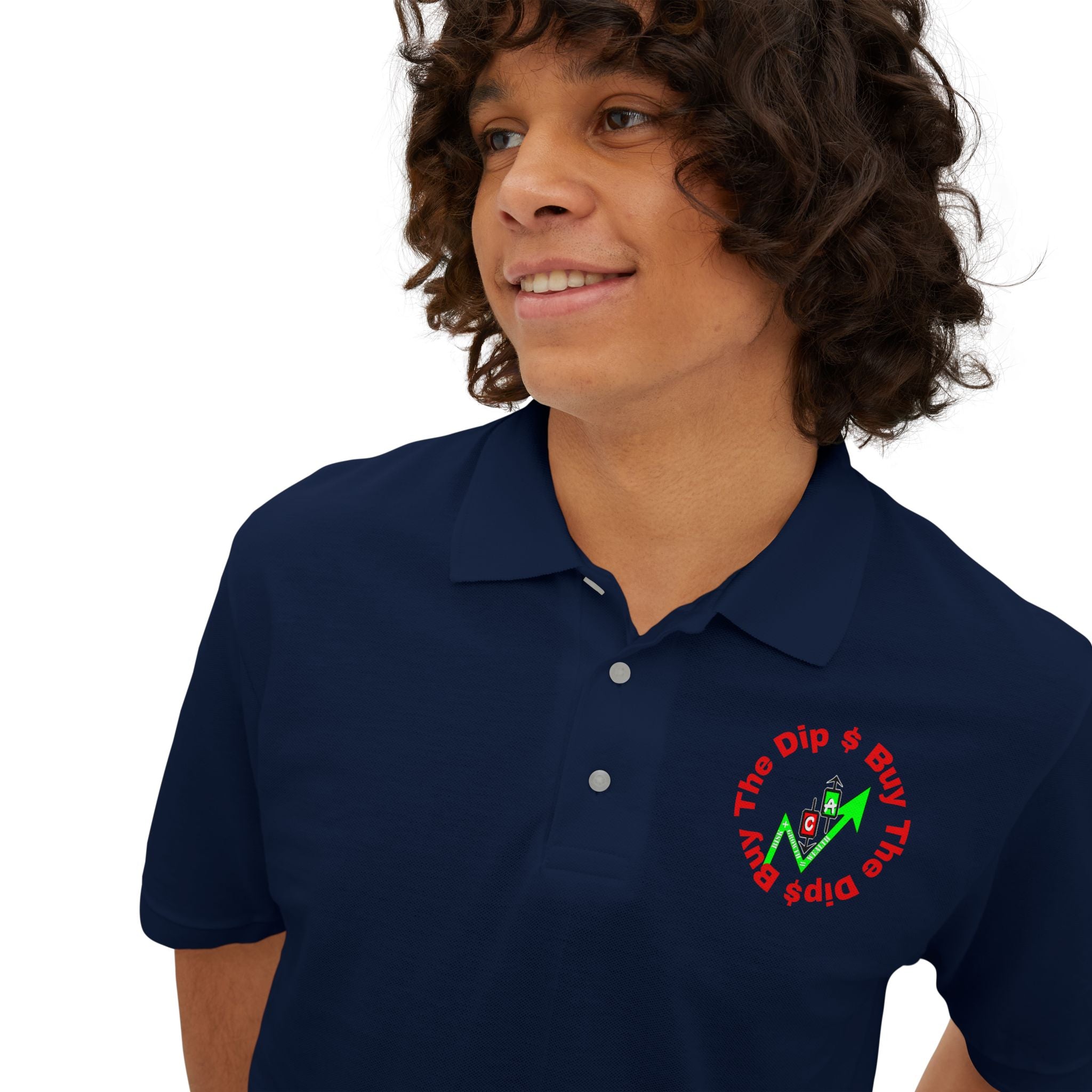 Catching Daggers Crypto Polo — Crypt Apparel Graphic Men's Piqué Shirt
