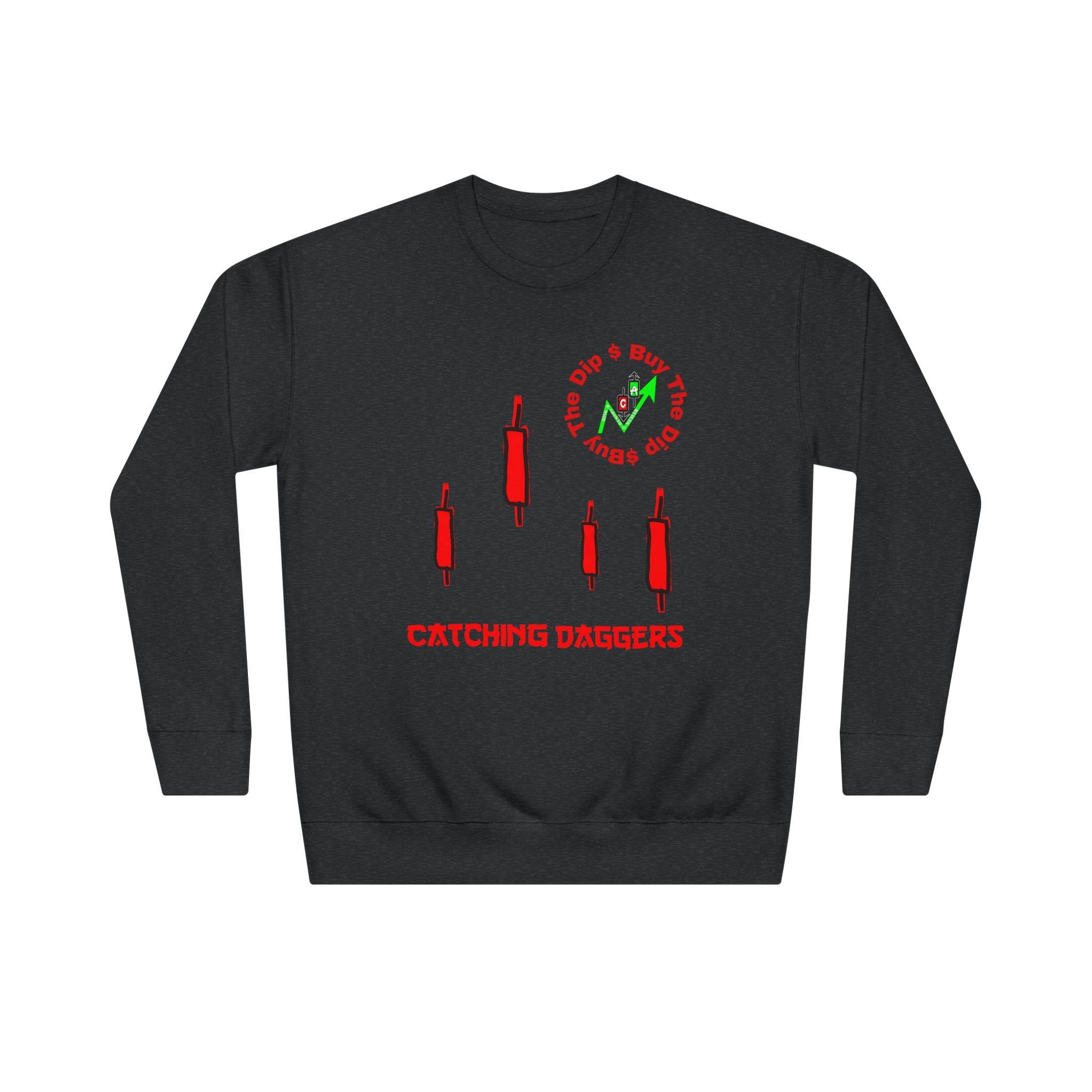 Catching Daggers Crewneck Sweatshirt — Crypt Apparel Cha-Ching Design