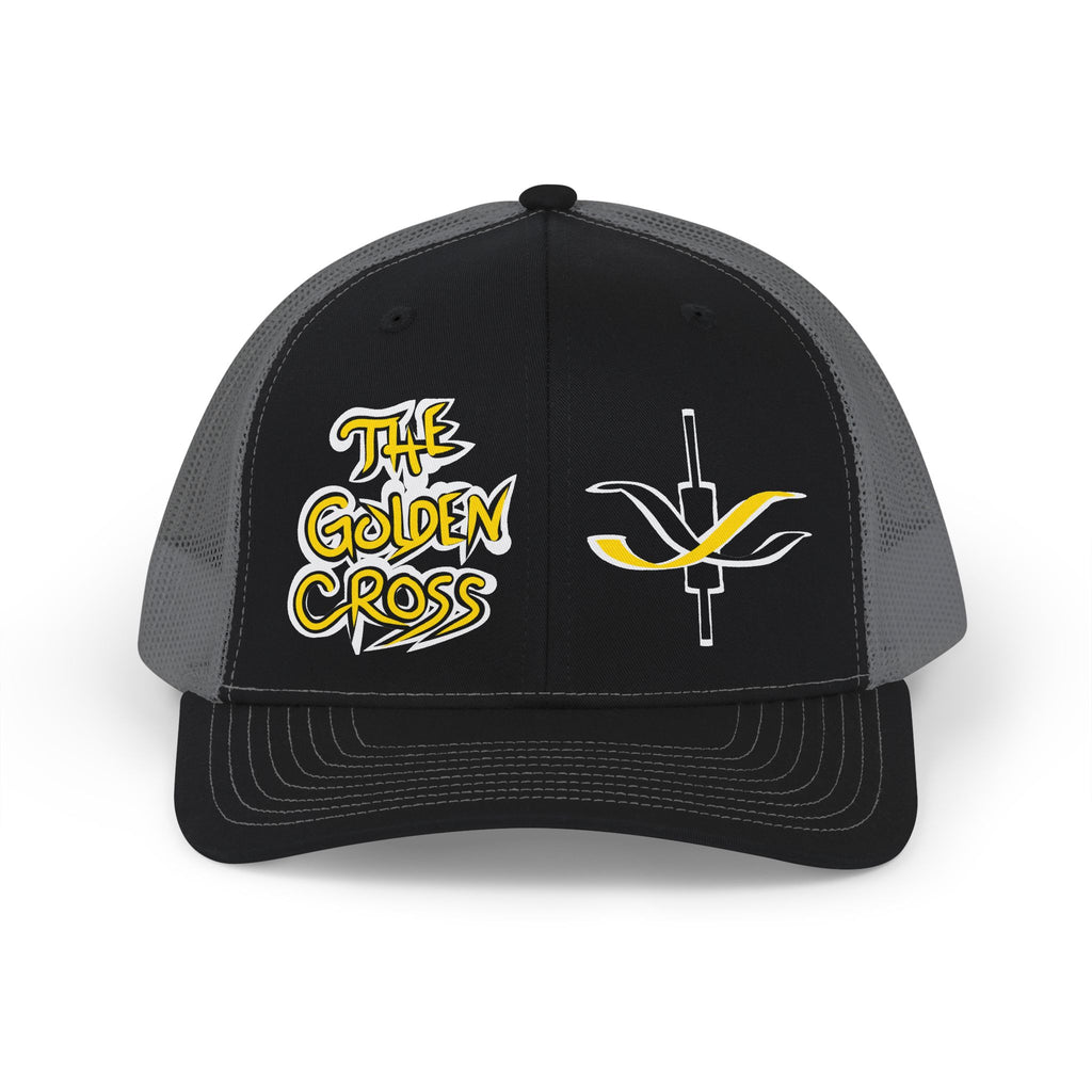 Golden Cross Bull Market Trucker Cap — "Crypt Apparel" Crypto Trading Snapback