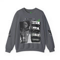 Black & White Street Collage Crypto Crewneck Sweatshirt | Graphic Urban Art