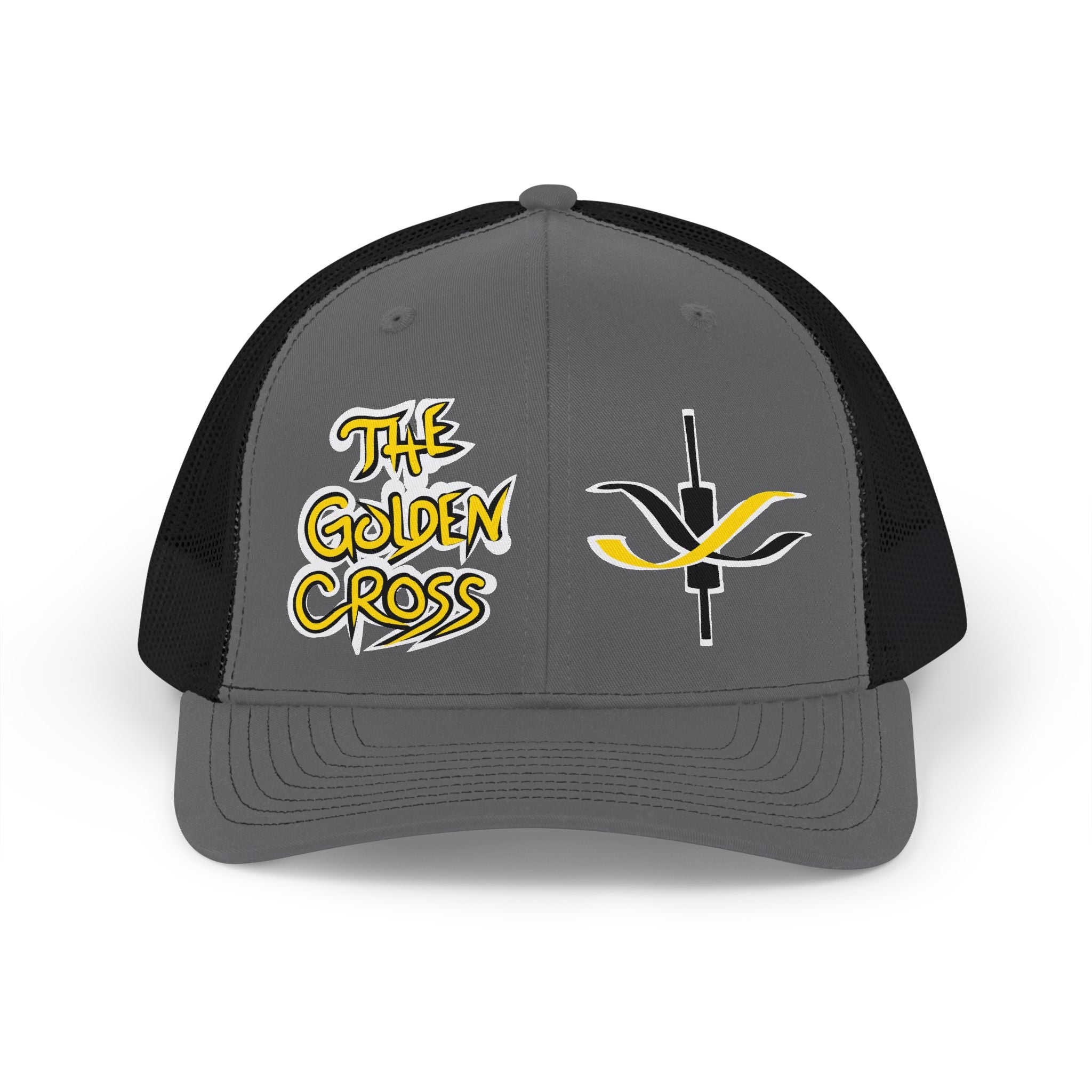 Golden Cross Bull Market Trucker Cap — "Crypt Apparel" Crypto Trading Snapback