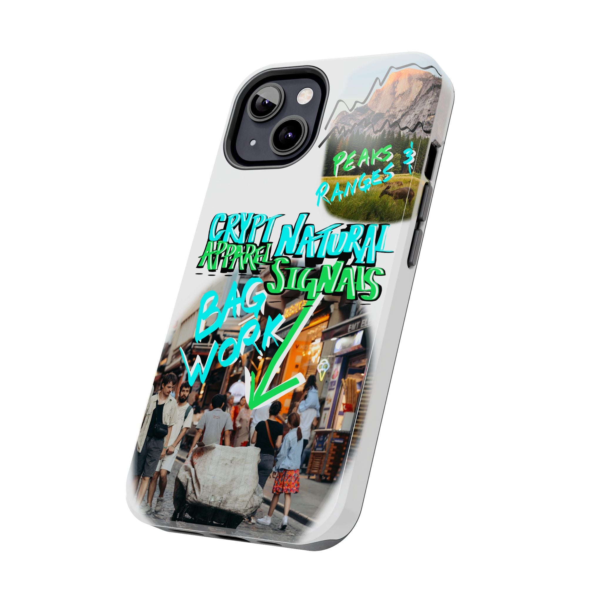 Natural Signals Tough Phone Case — Crypt Apparel Street Collage Design
