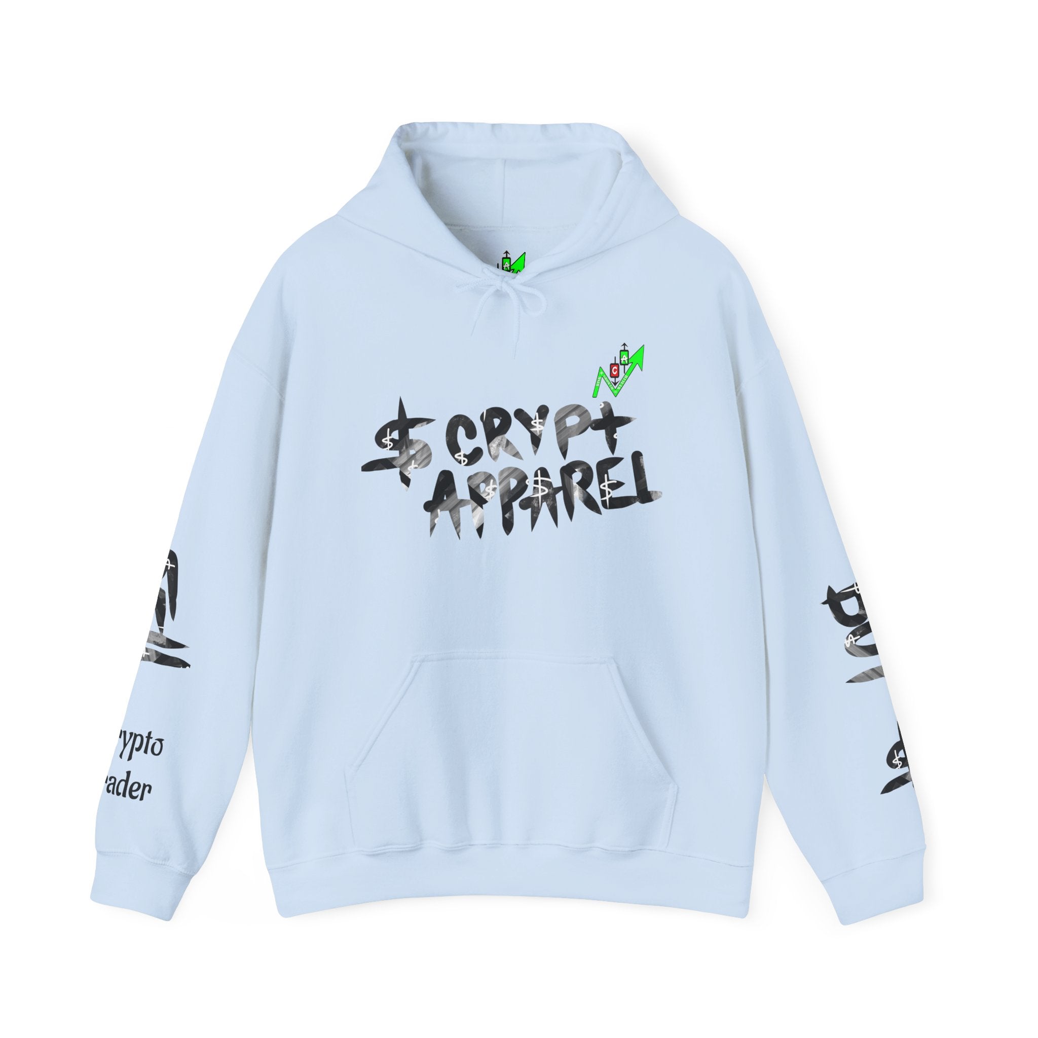 Black & White Crypto Collage Hoodie | Crypt Apparel Graphic Sweatshirt