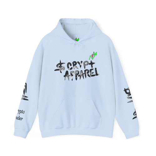 Black & White Crypto Collage Hoodie | Crypt Apparel Graphic Sweatshirt