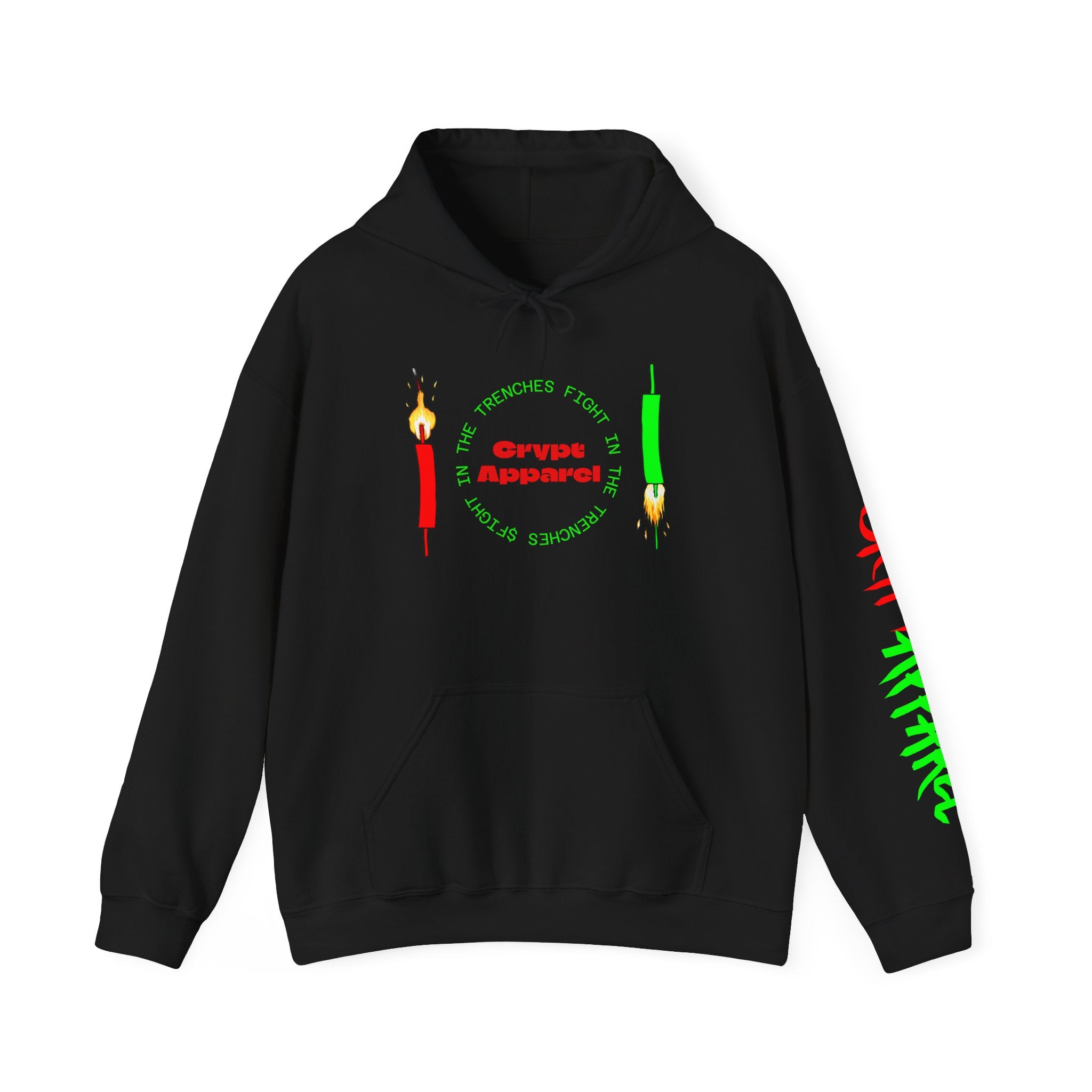 The Trenches Crypto Meme Hoodie — Crypt Apparel Trench Life Graphic Streetwear Hoodie