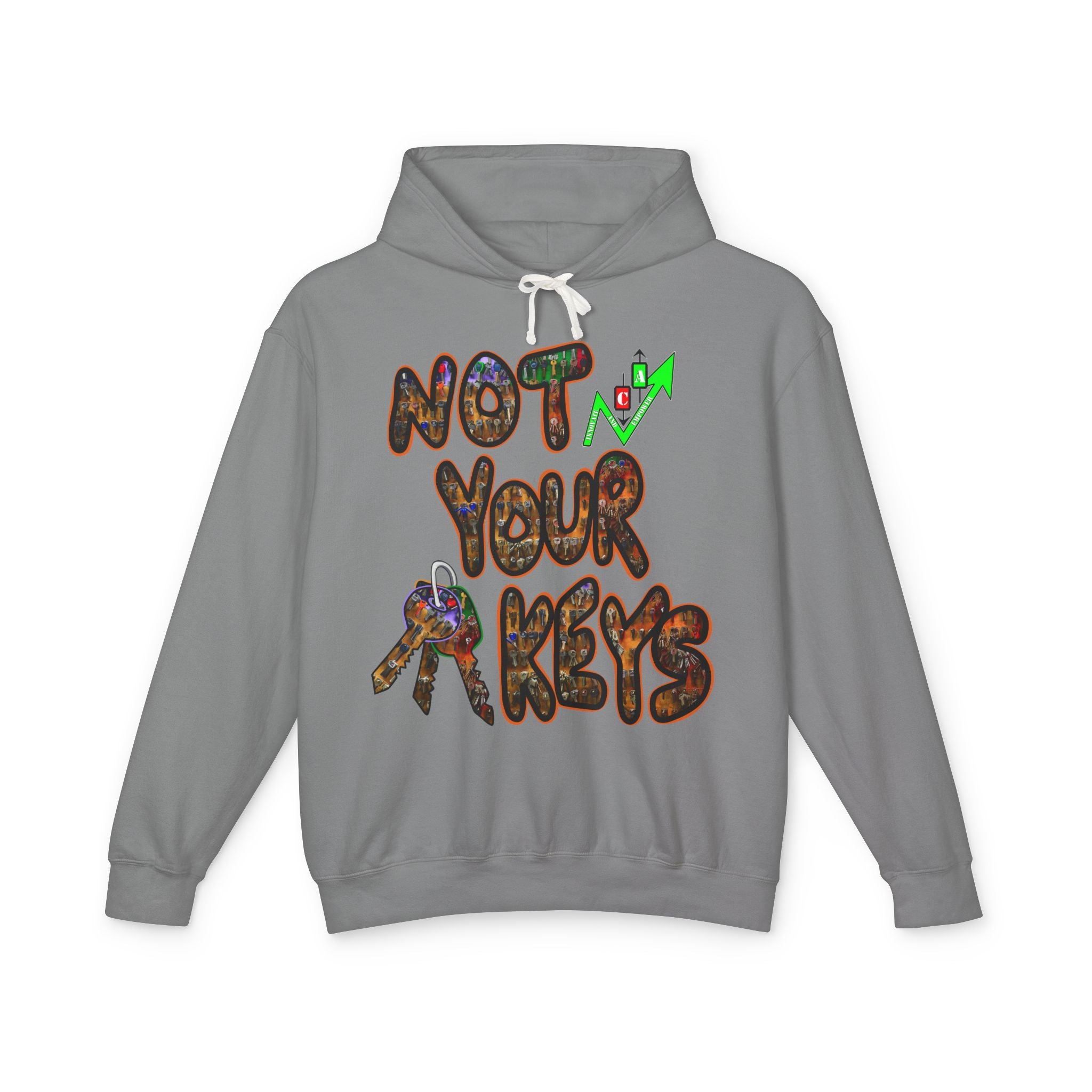 Not Your Keys/ Not Your Coins Graphic Hoodie — Crypto Lightweight Hoodie