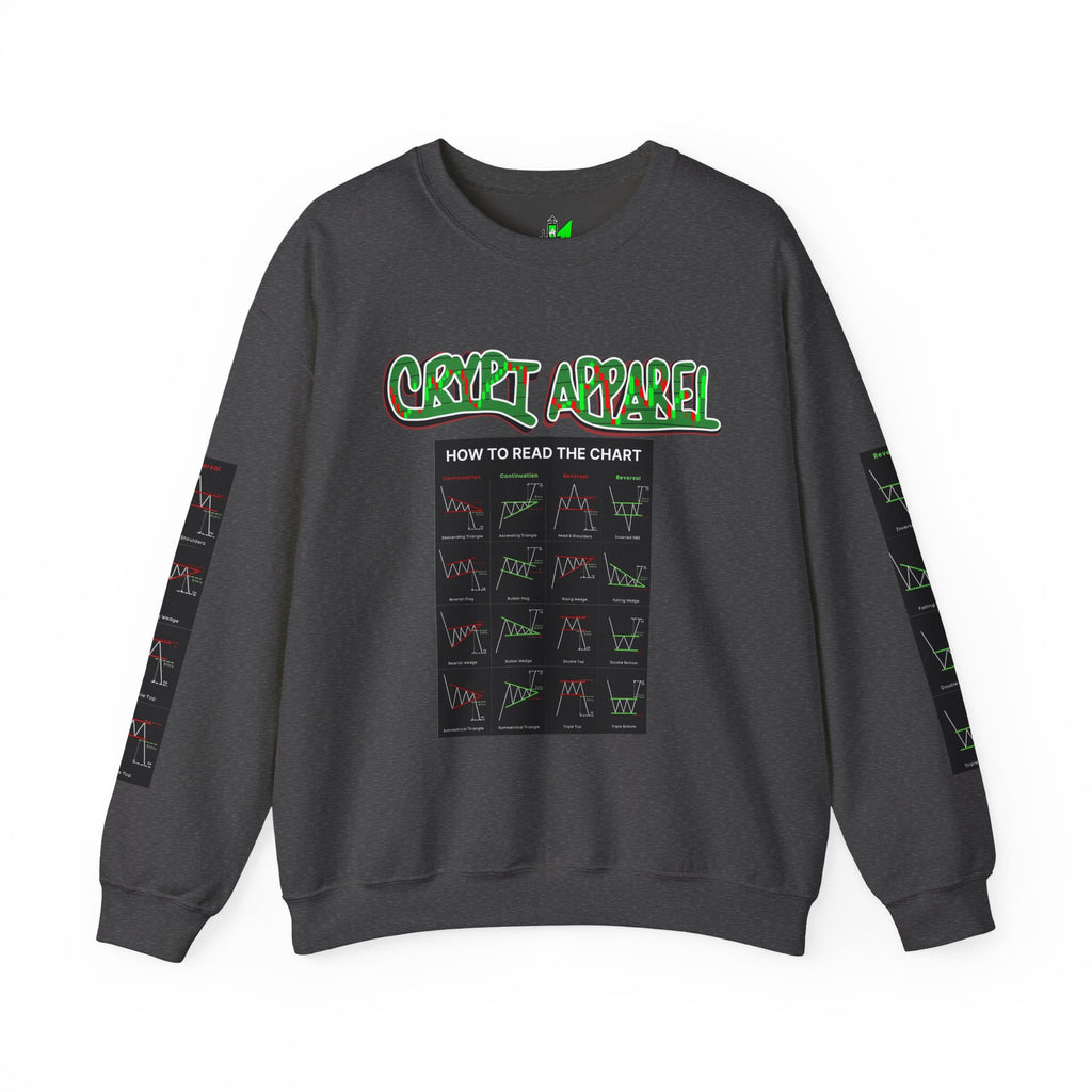 Charted Crewneck Sweatshirt — “Crypt Apparel” Graphic