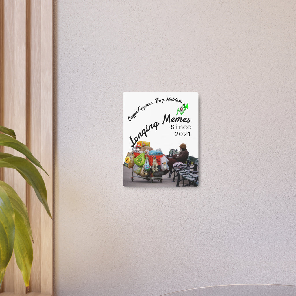 Bag Holders Metal Art Sign — "Crypt Apparel" Humorous Street Scene Decor