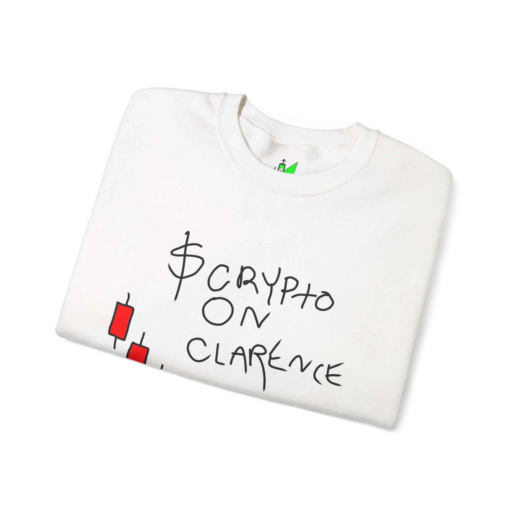 Crypto On Clarence Crewneck Sweatshirt — Crypt Apparel Design